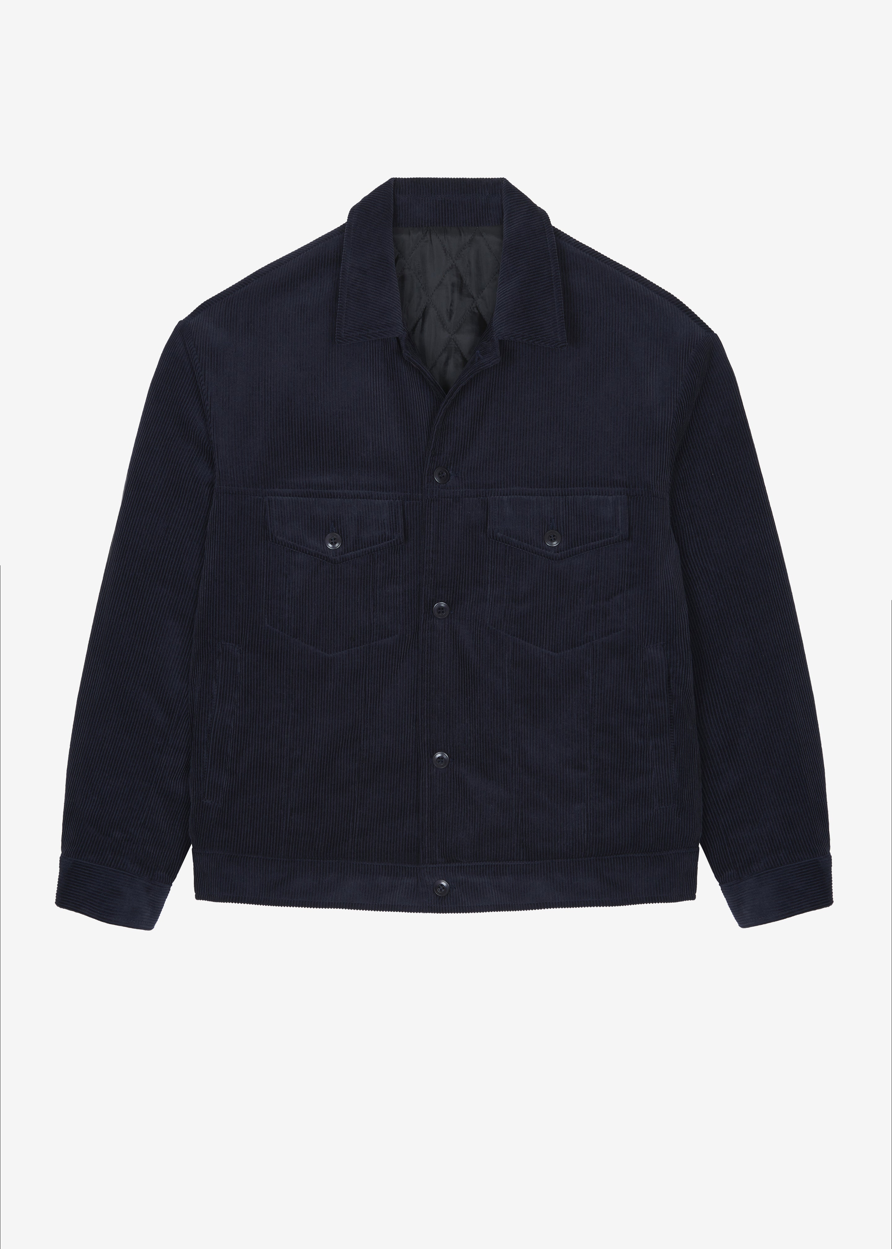 Dresden Quilted Corduroy Jacket - Navy - 8