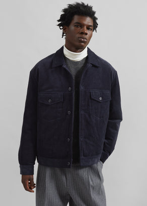 Dresden Quilted Corduroy Jacket - Navy