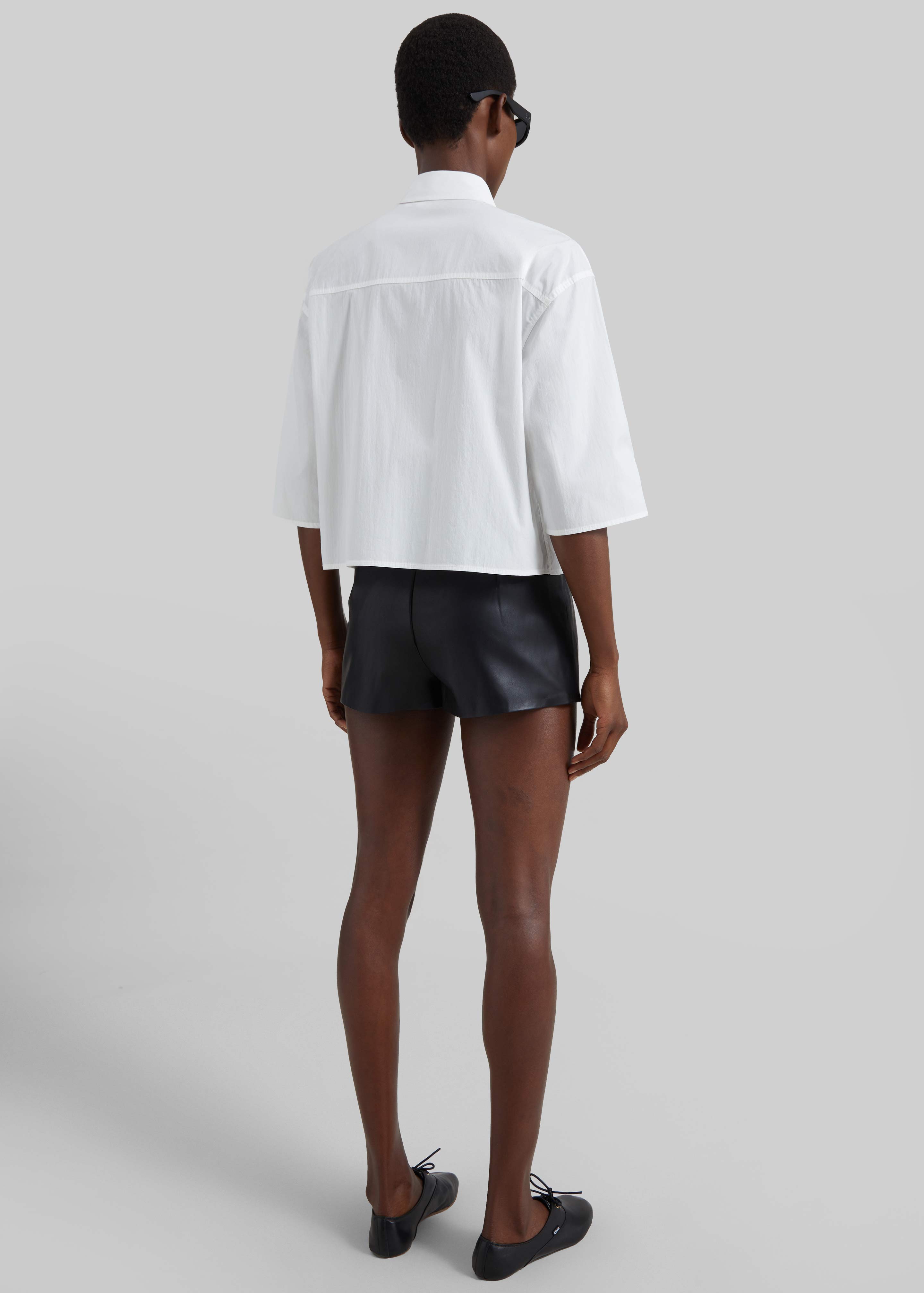 Dreux Faux Leather Hot Pants - Black – The Frankie Shop Europe
