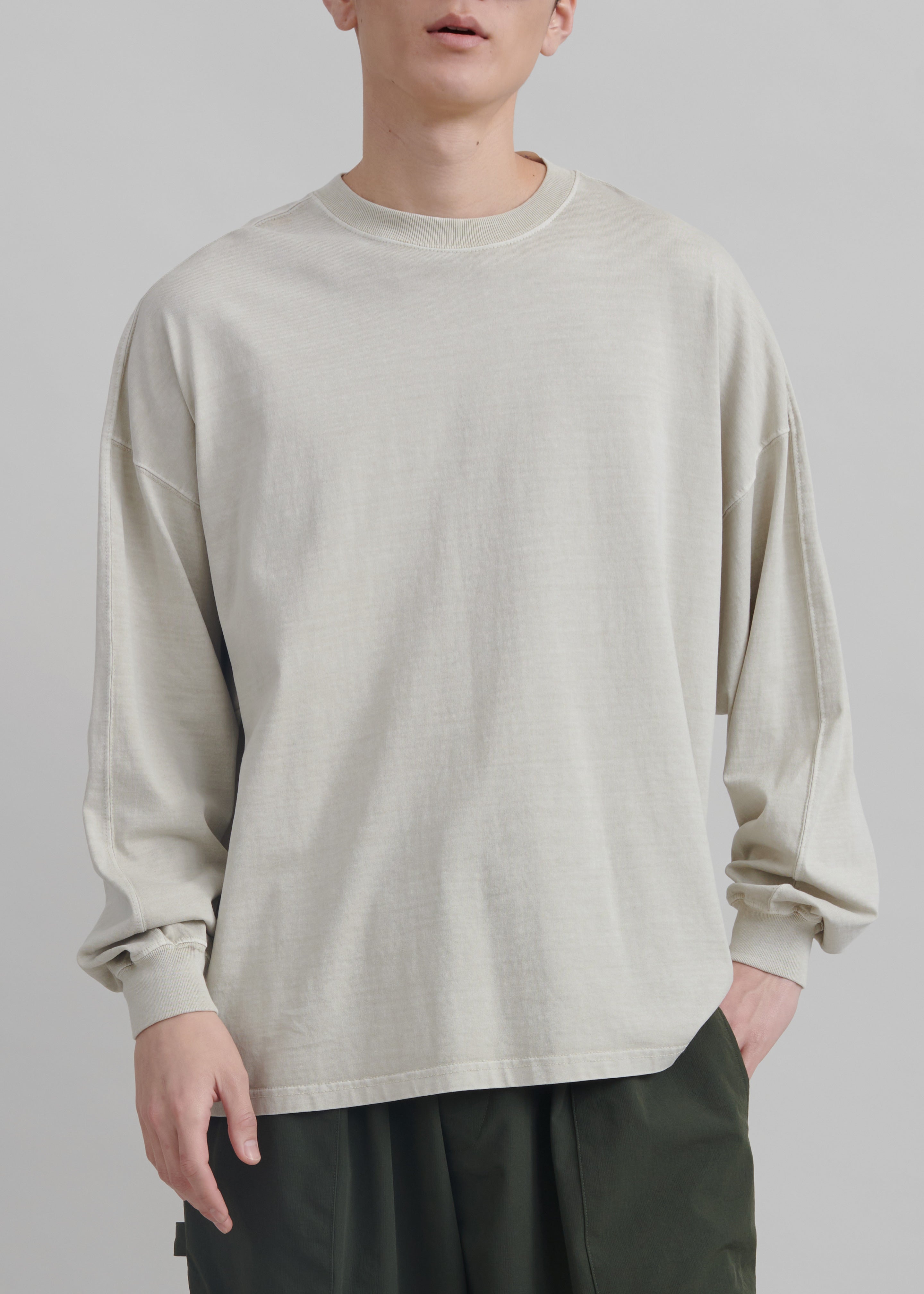 Collins Long Sleeve Tee - Beige - 9