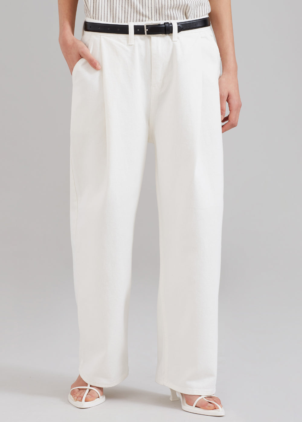 Drew Denim Pants - White - 1