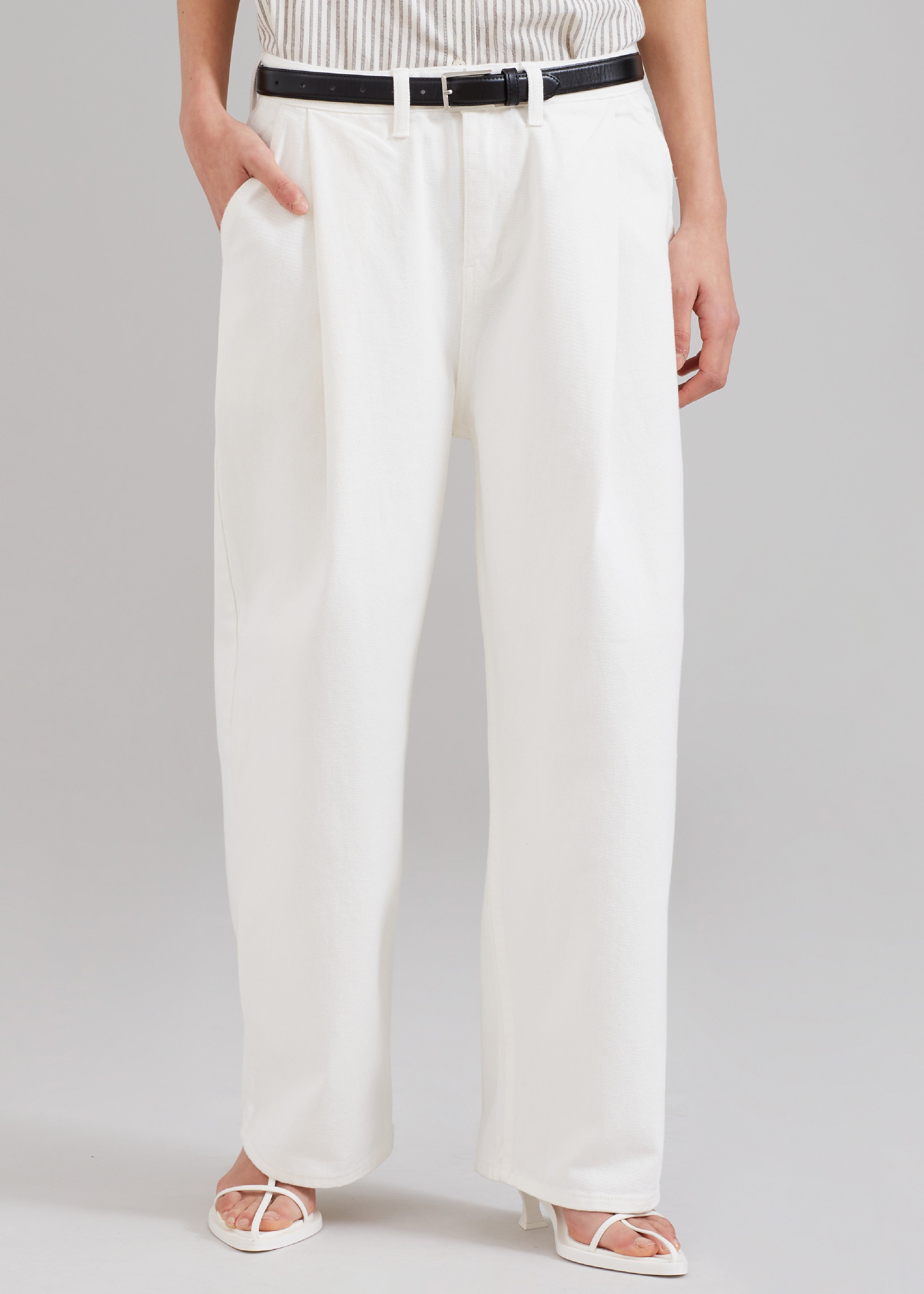 Drew Denim Pants - White - 2