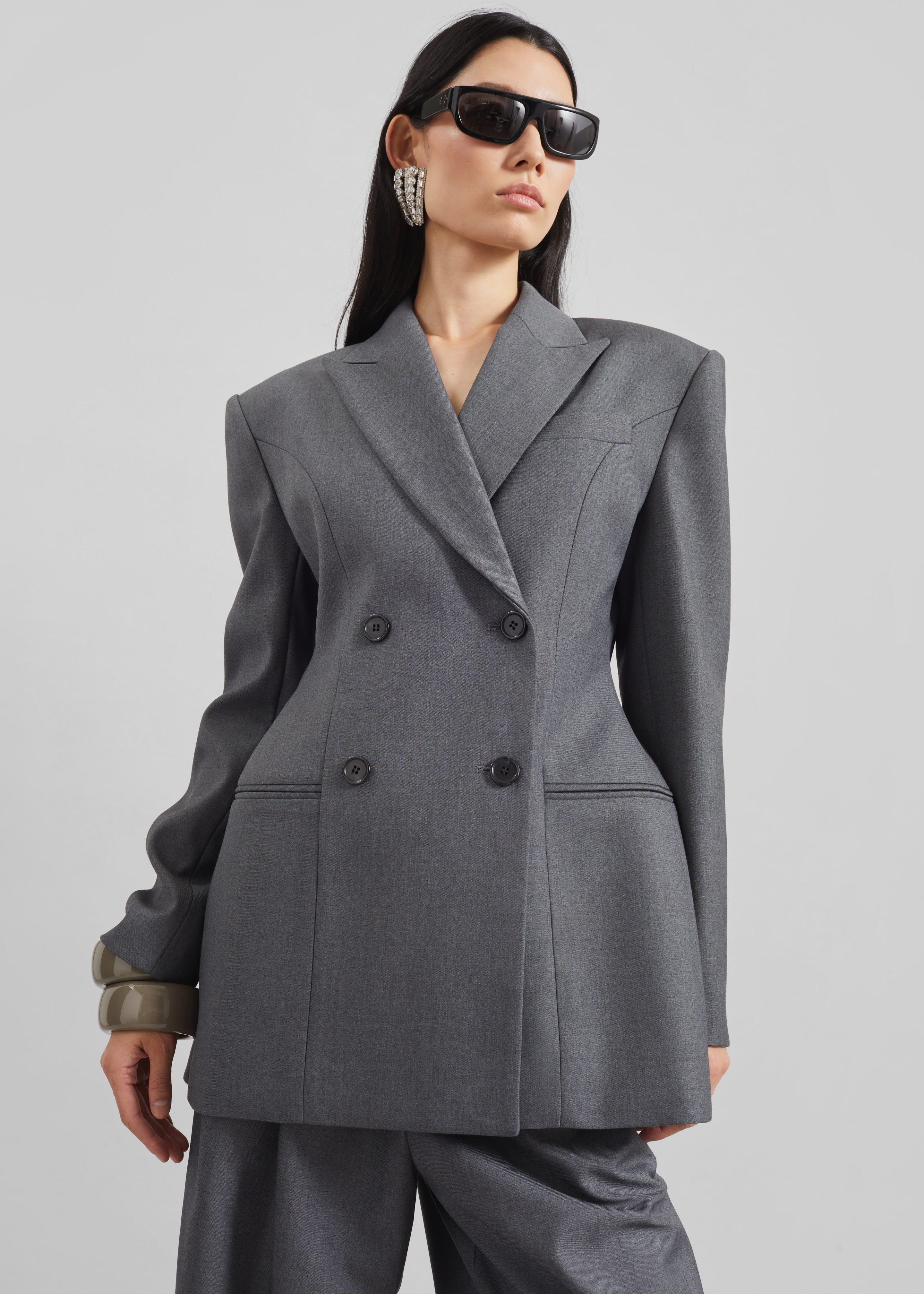 Dulverton Hourglass Blazer - Grey - 2