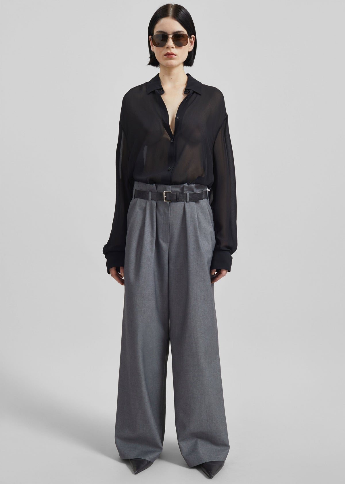 Dulverton Pleated Trousers - Grey - 4