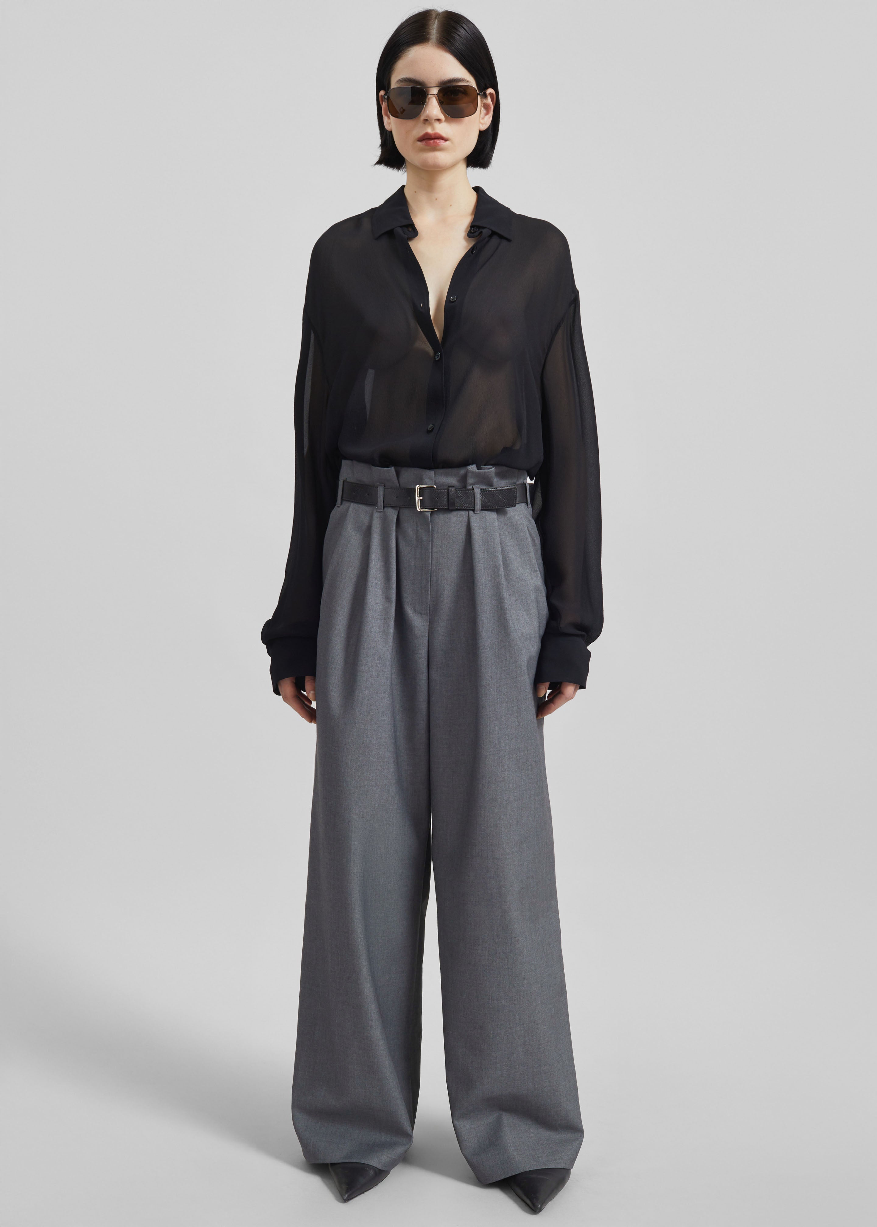 Dulverton Pleated Trousers - Grey - 4