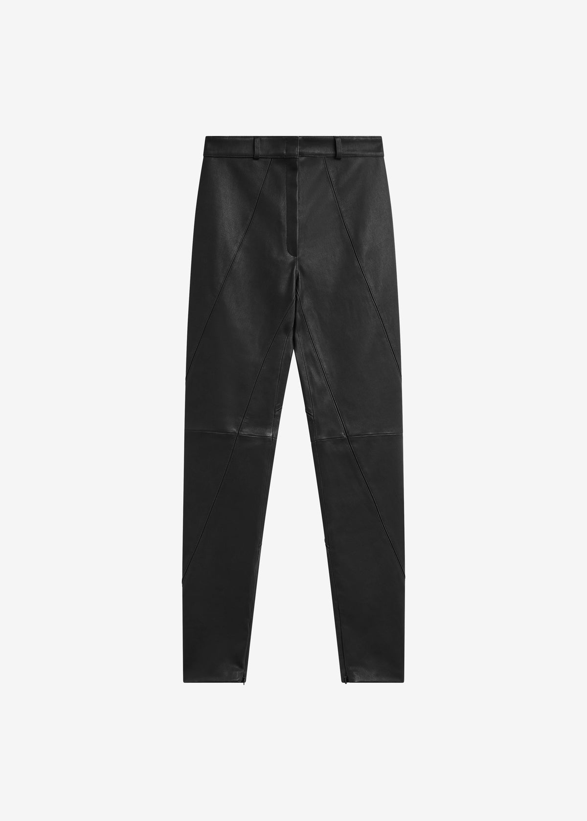 Dune Stretch Leather Panelled Pants - Black