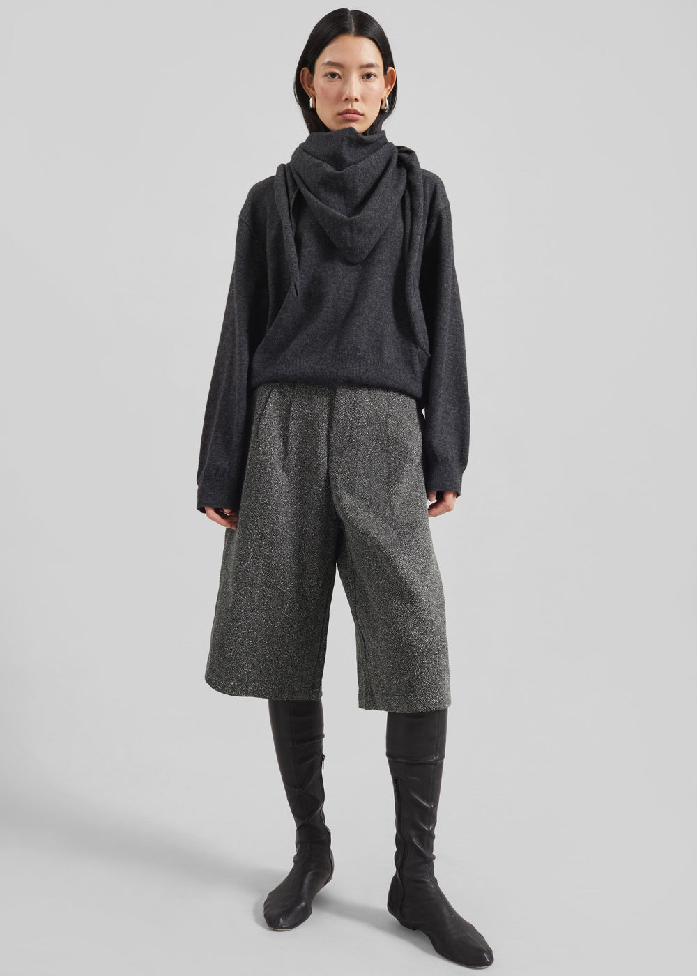 Dunley Bermuda Shorts - Charcoal Melange