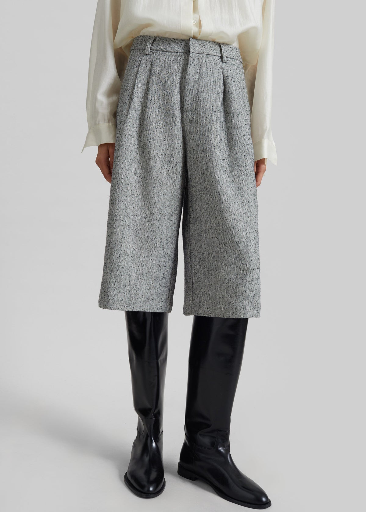 Dunley Bermuda Shorts - Grey Melange - 5