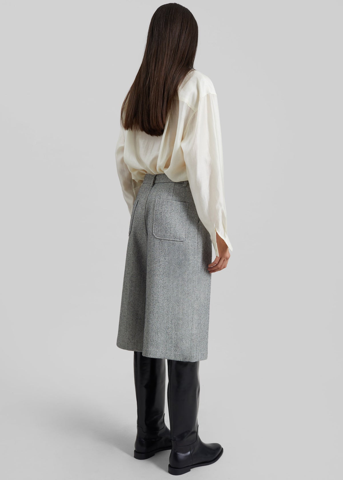 Dunley Bermuda Shorts - Grey Melange - 8