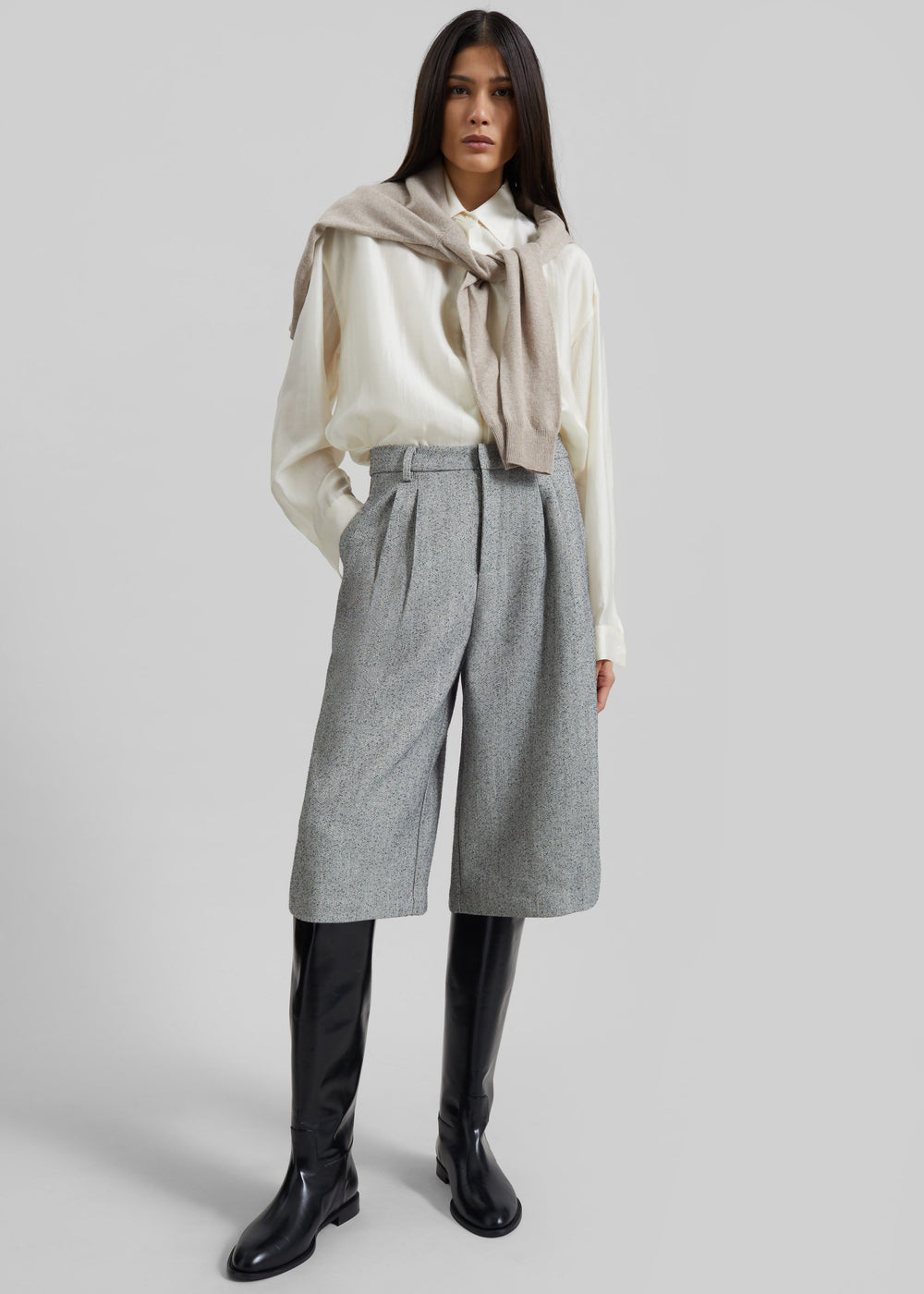 Dunley Bermuda Shorts - Grey Melange