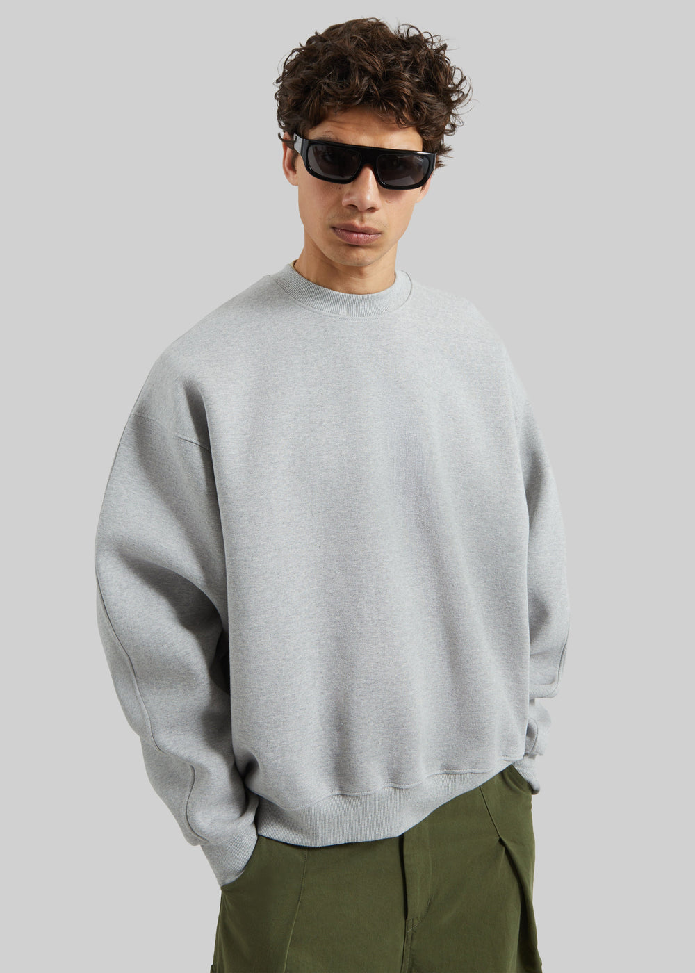 Sweatshirt Dunloy oversize - Gris clair