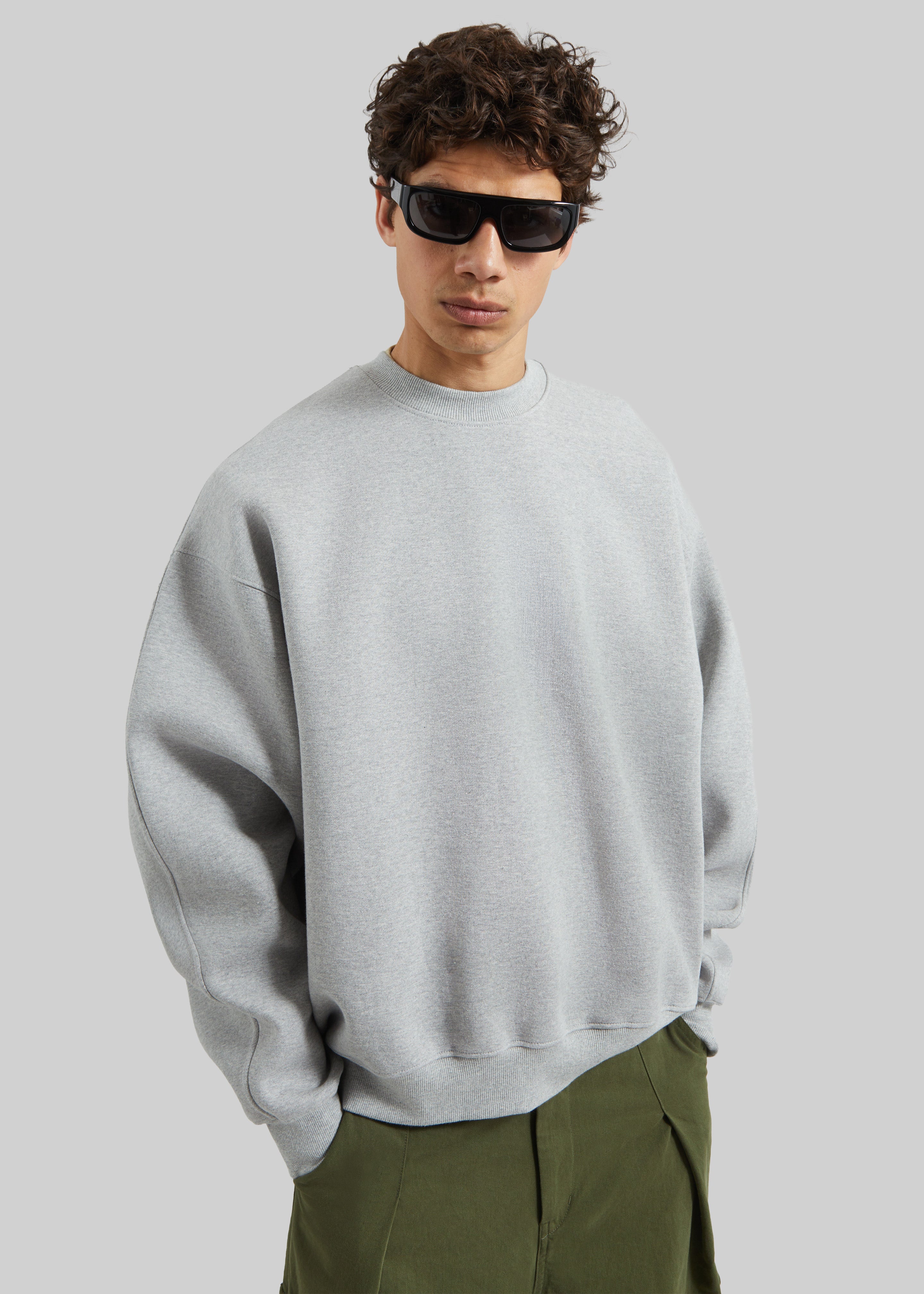 Sweatshirt Dunloy oversize - Gris clair - 1