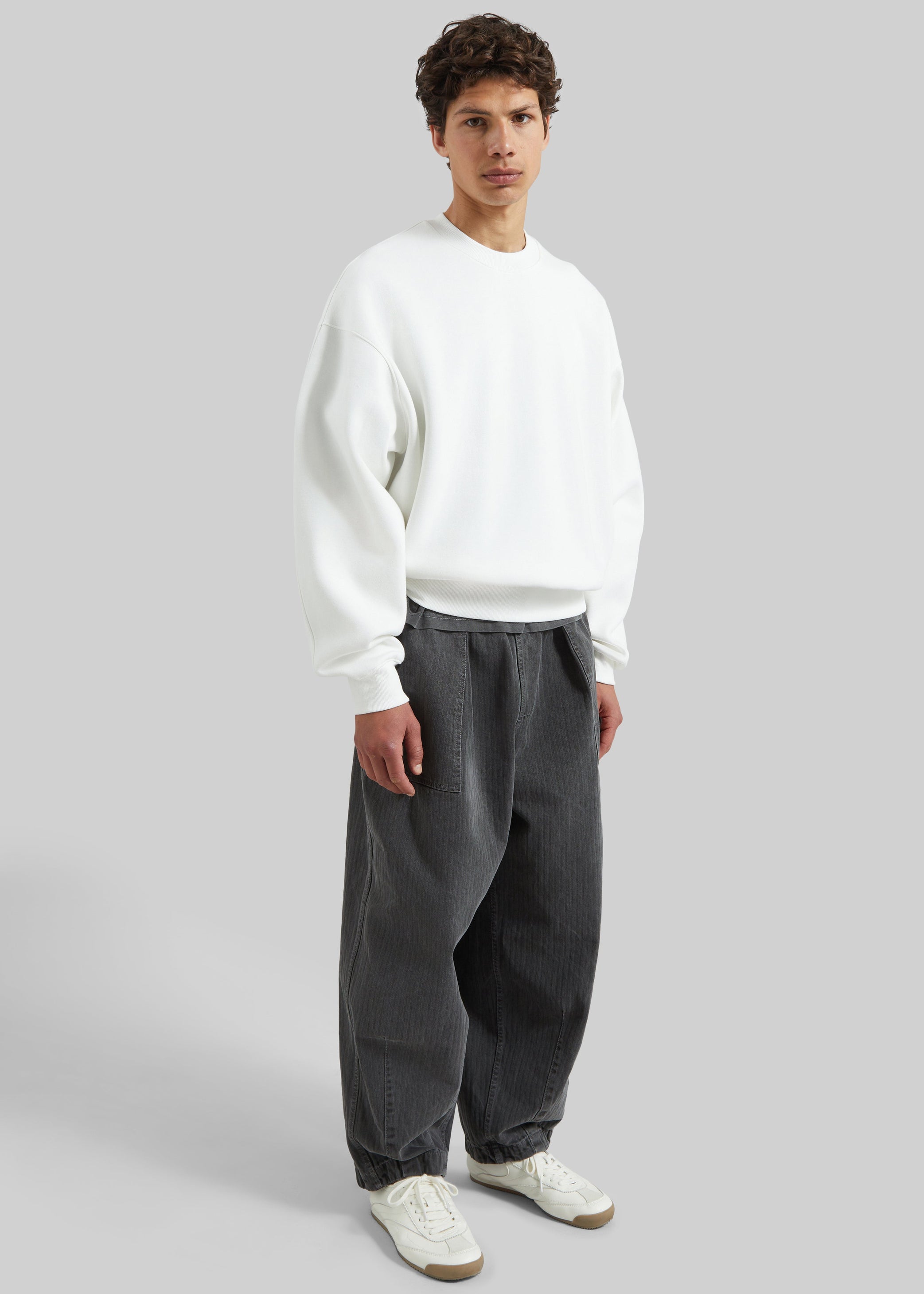Shop the look image for Dunloy Oversized Sweatshirt - White