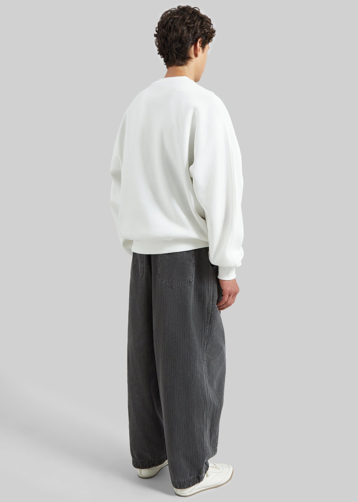 Dunloy Oversized Sweatshirt - White - 6