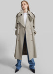 Dursley Oversized Trench Coat - Beige Melange