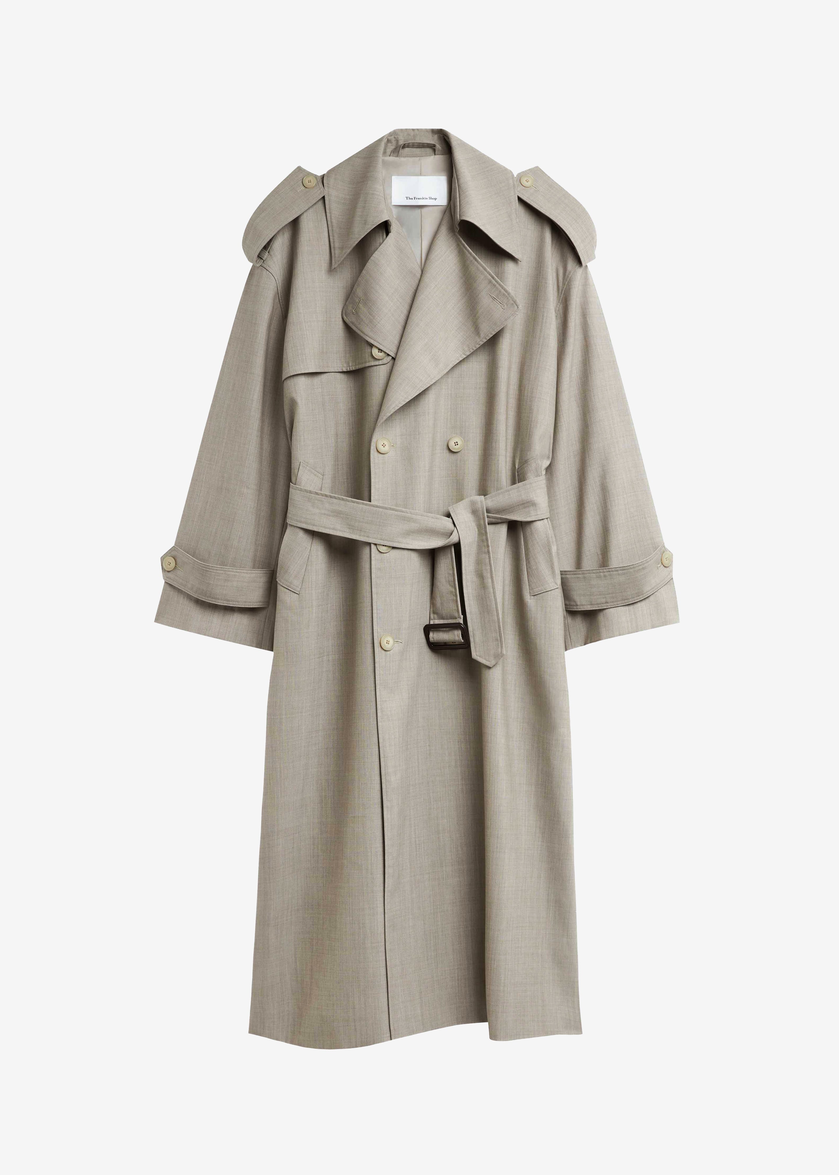 Dursley Oversized Trench Coat - Beige Melange - 10