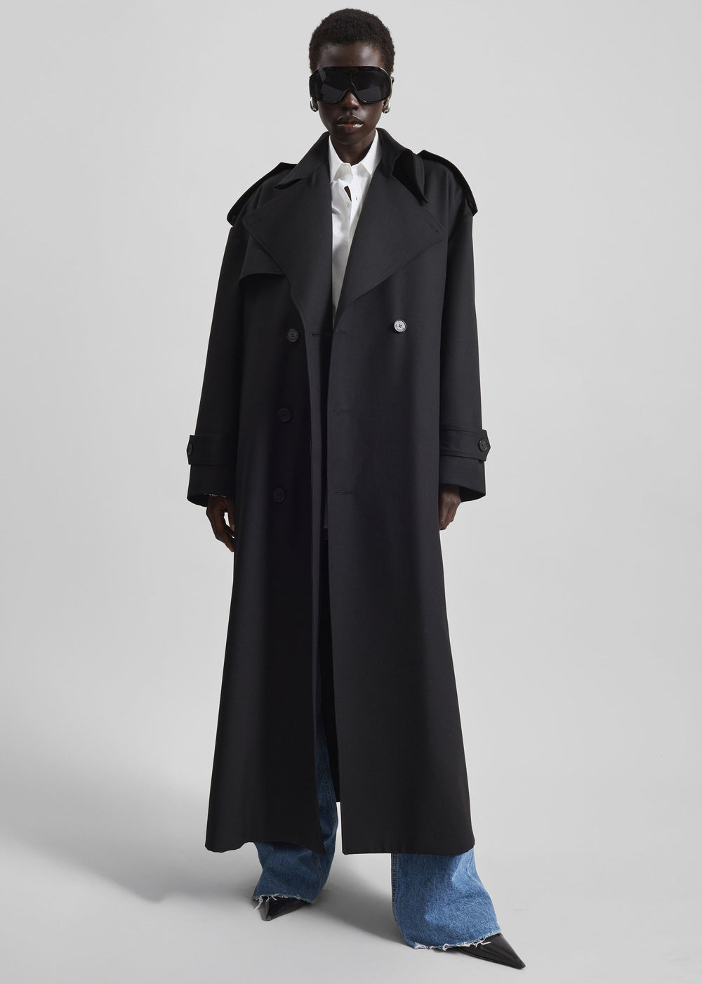 Dursley Tailored Trench Coat - Black