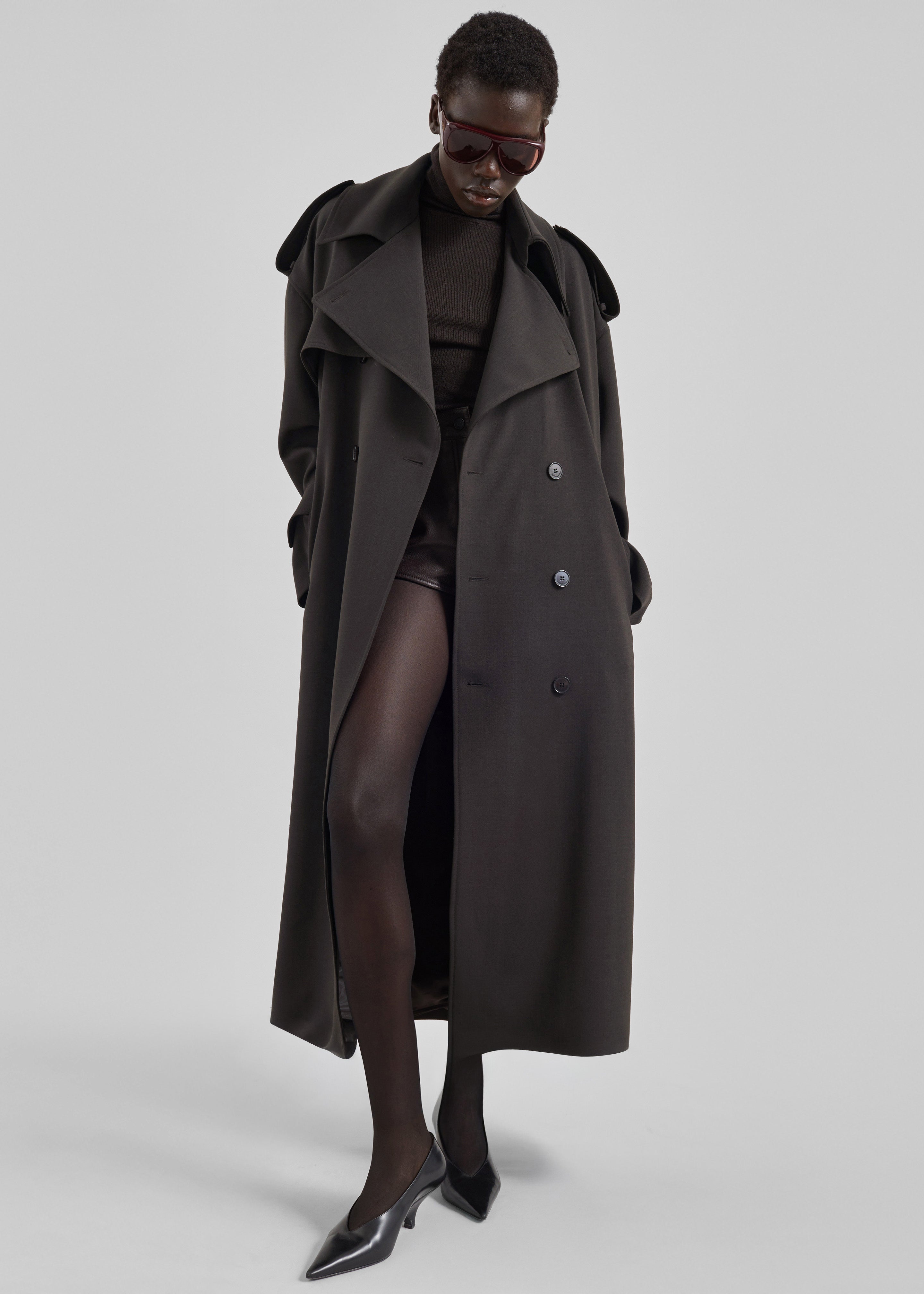 Dursley Tailored Trench Coat - Brown – The Frankie Shop Europe