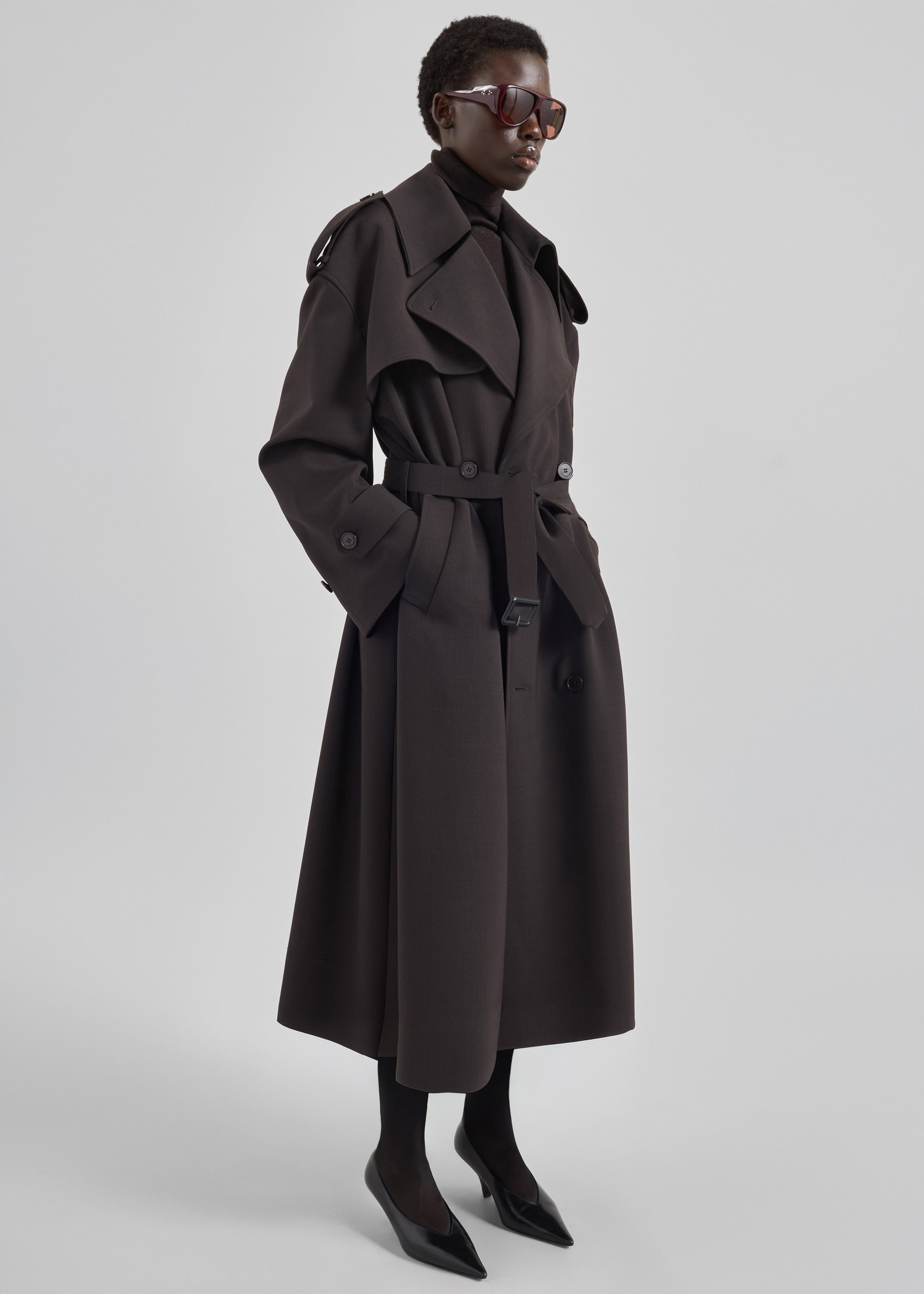 Dursley Tailored Trench Coat - Brown - 7