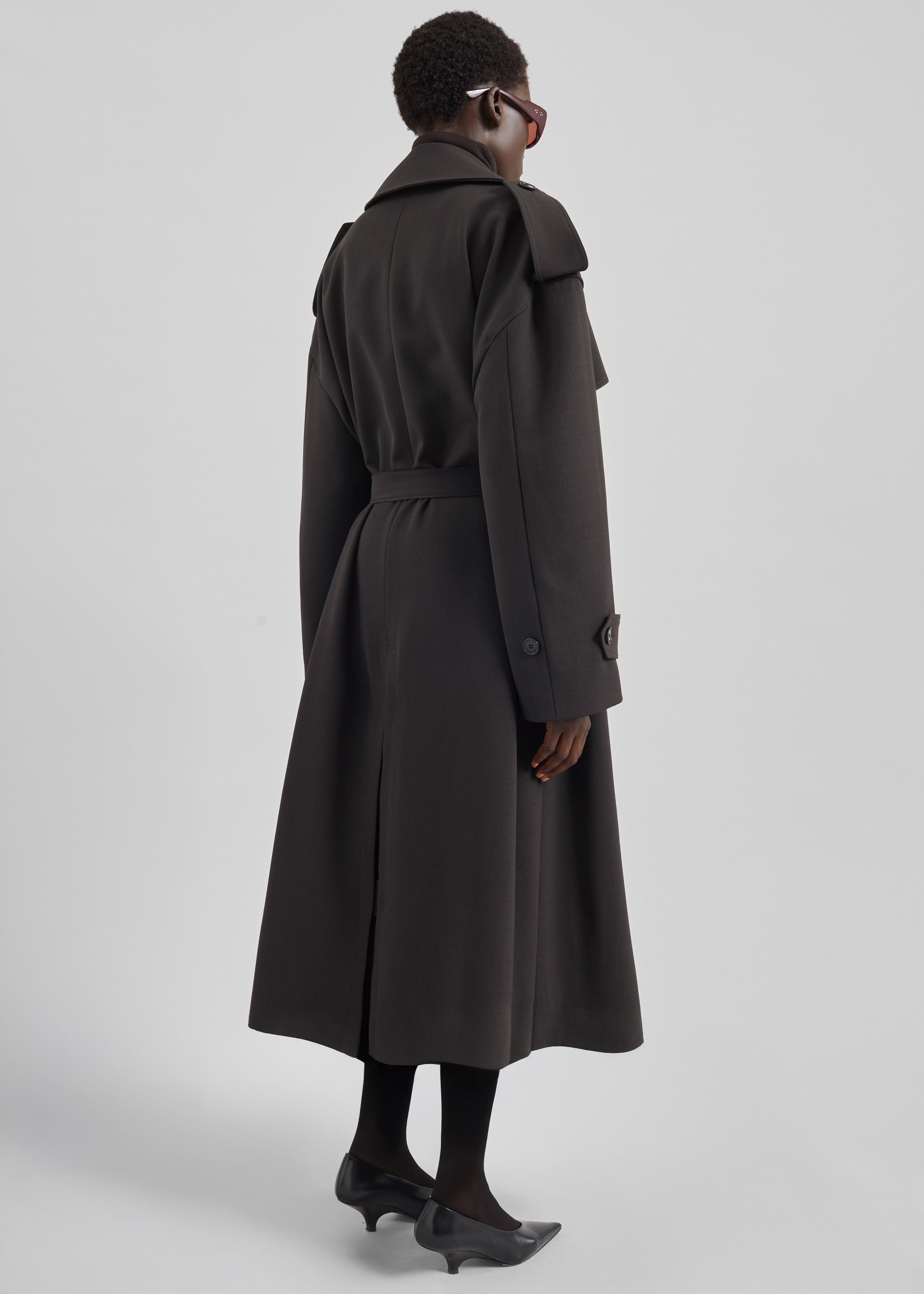 Dursley Tailored Trench Coat - Brown – The Frankie Shop Europe