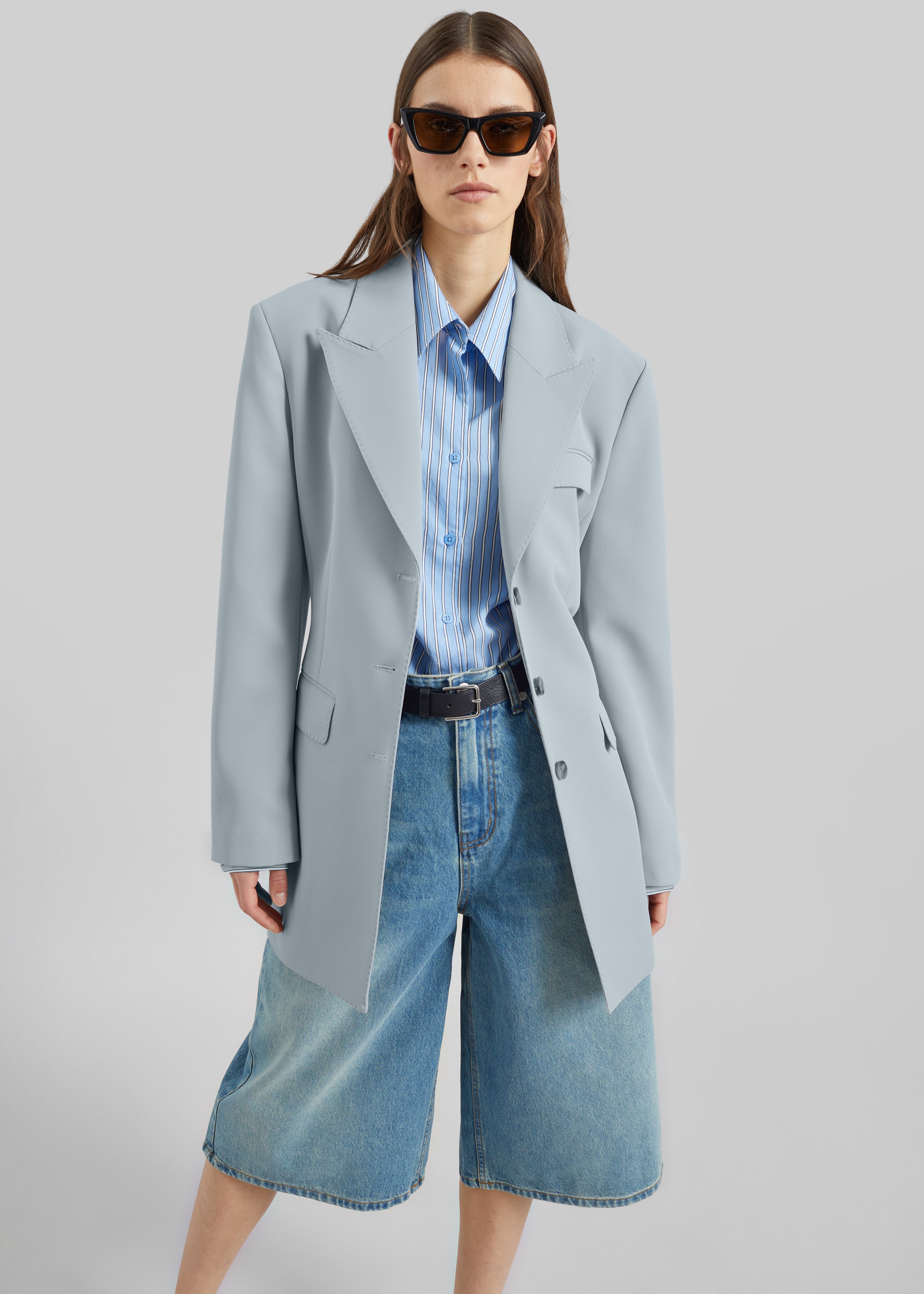 Duved Cinched Blazer - Slate Grey - 6