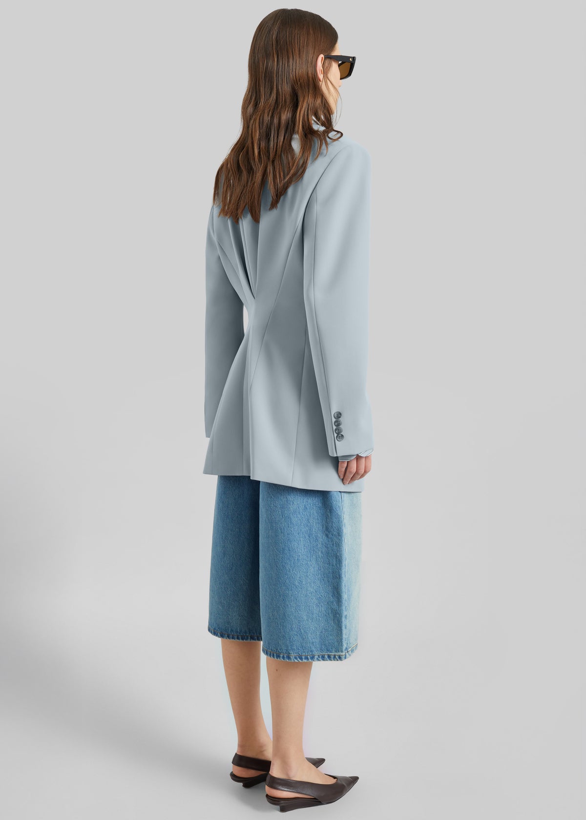Duved Cinched Blazer - Slate Grey - 8