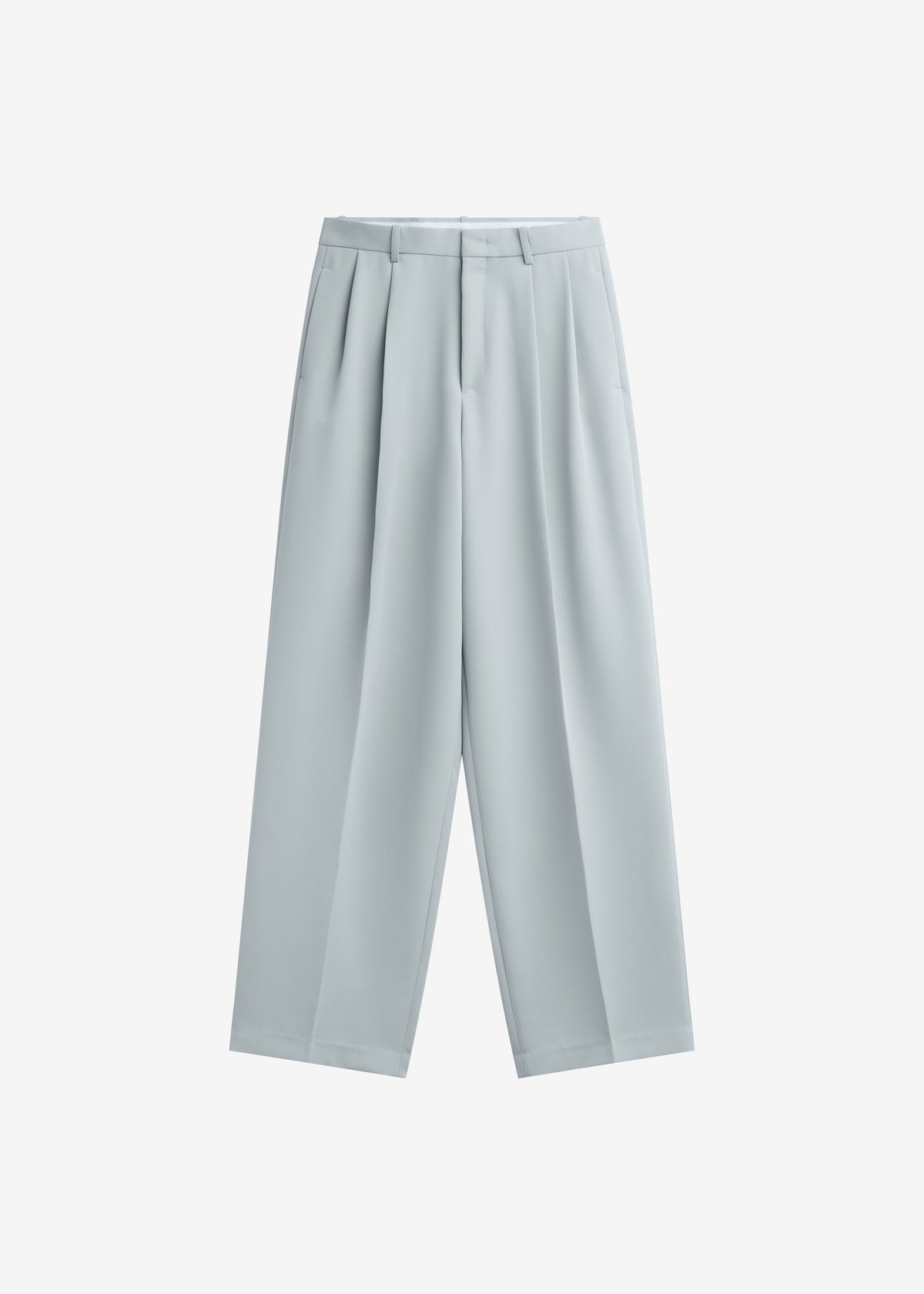 Duved Pleated Trousers - Slate Grey - 8