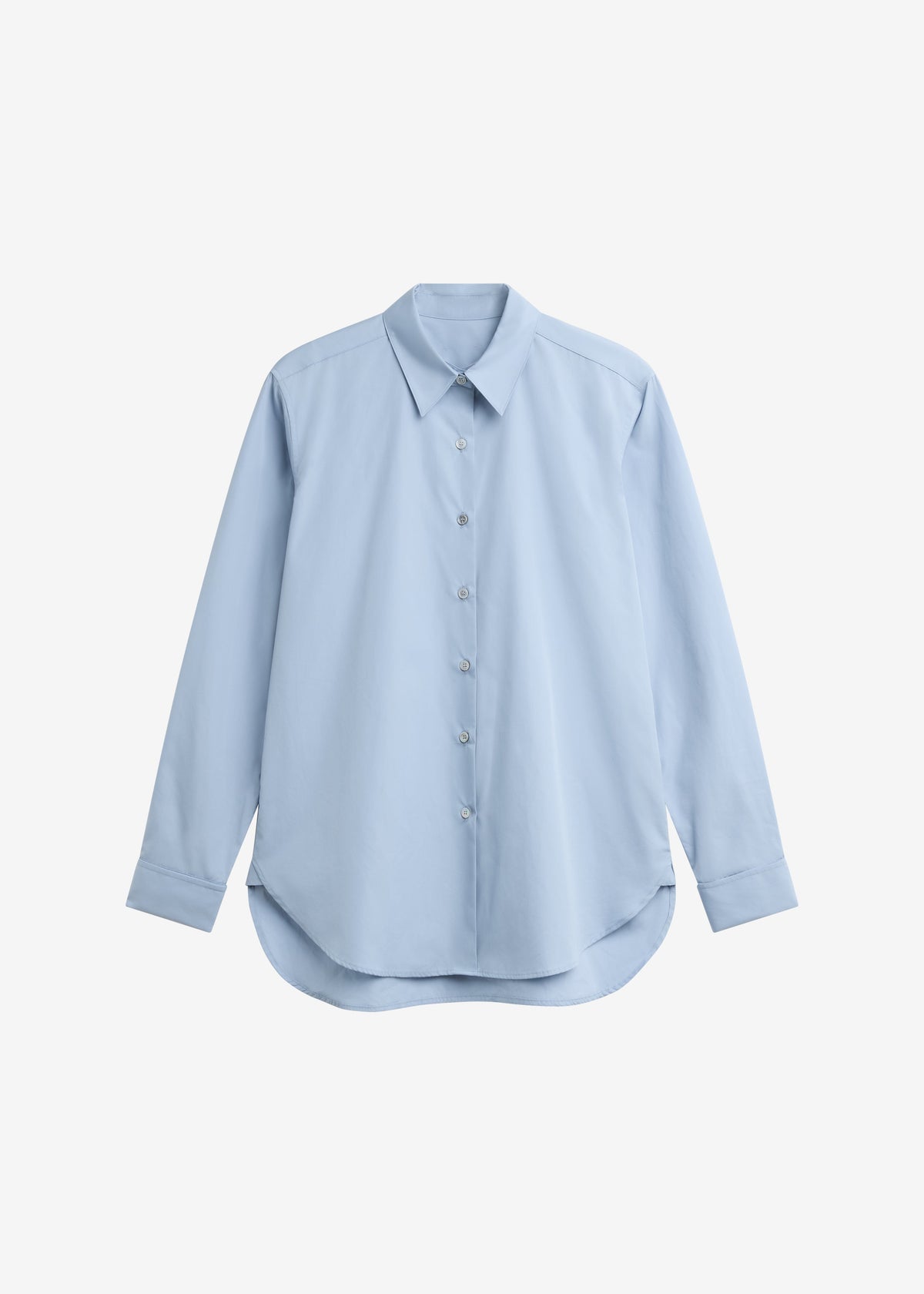 Duvina Detachable Double Collar Shirt - Light Blue