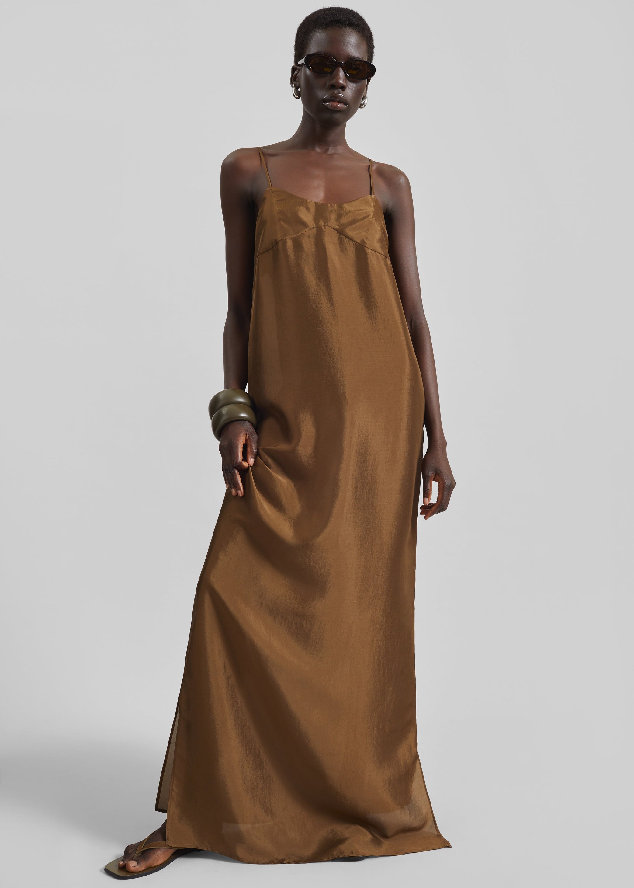 Shop the look image for Dylana Sleeveless Maxi Dress - Bronze