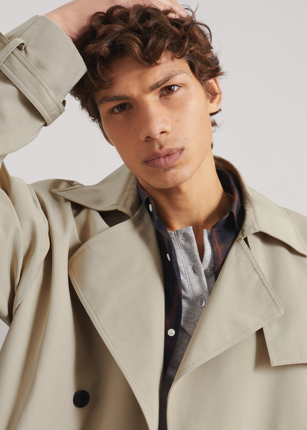 Edris Trench Coat - Beige - 1