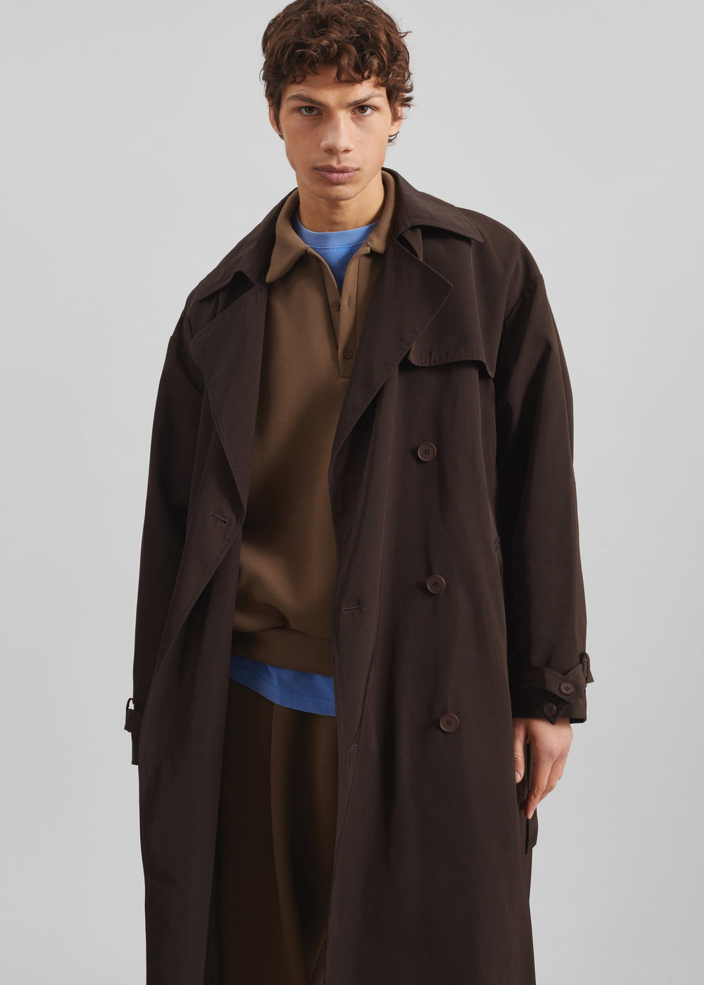 Edris Trench Coat - Brown - 1