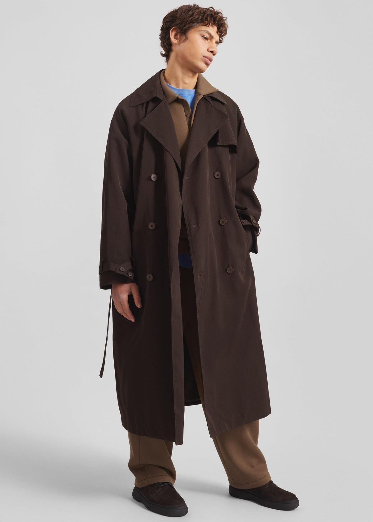 Edris Trench Coat - Brown - 3