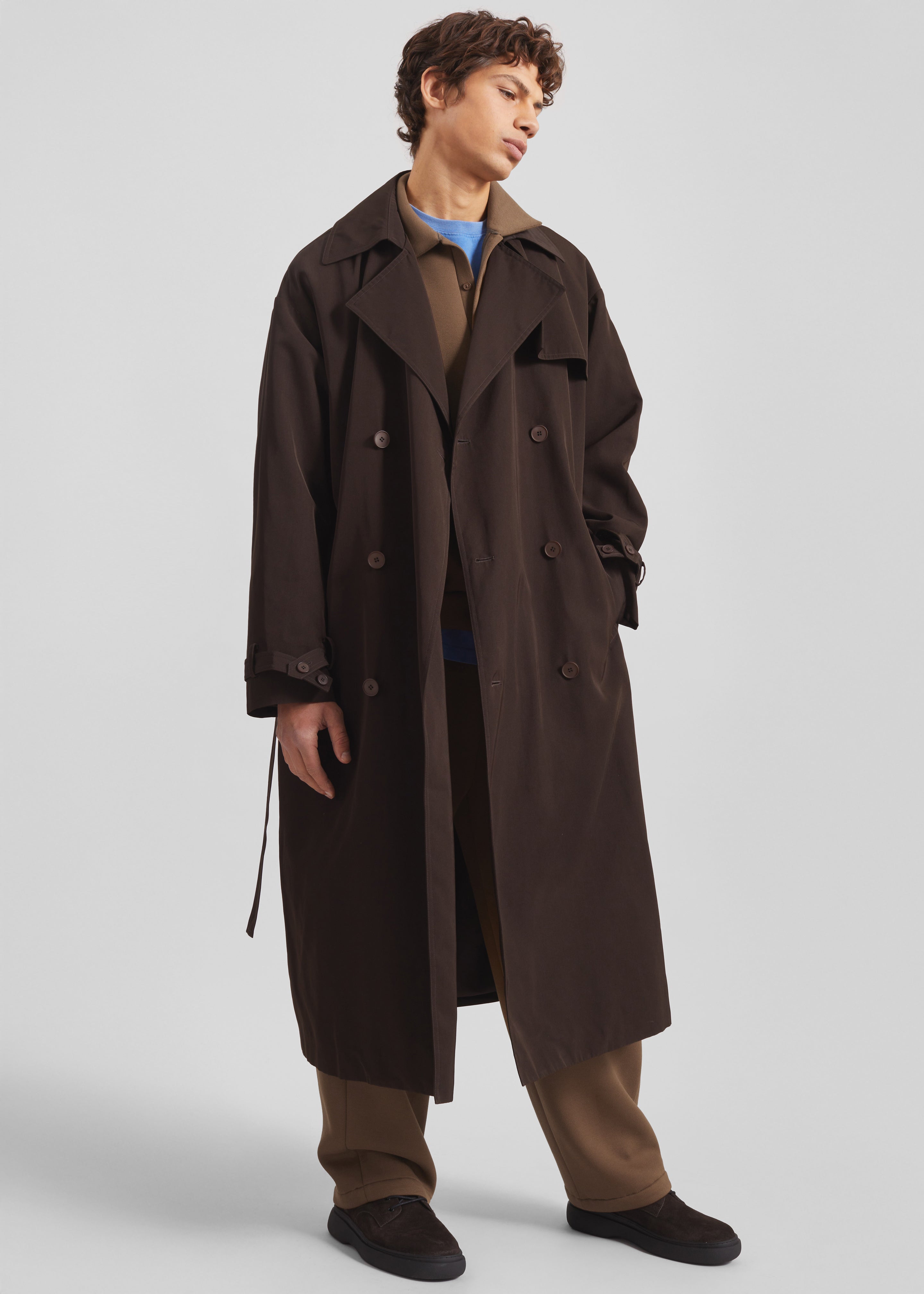 Edris Trench Coat - Brown - 3