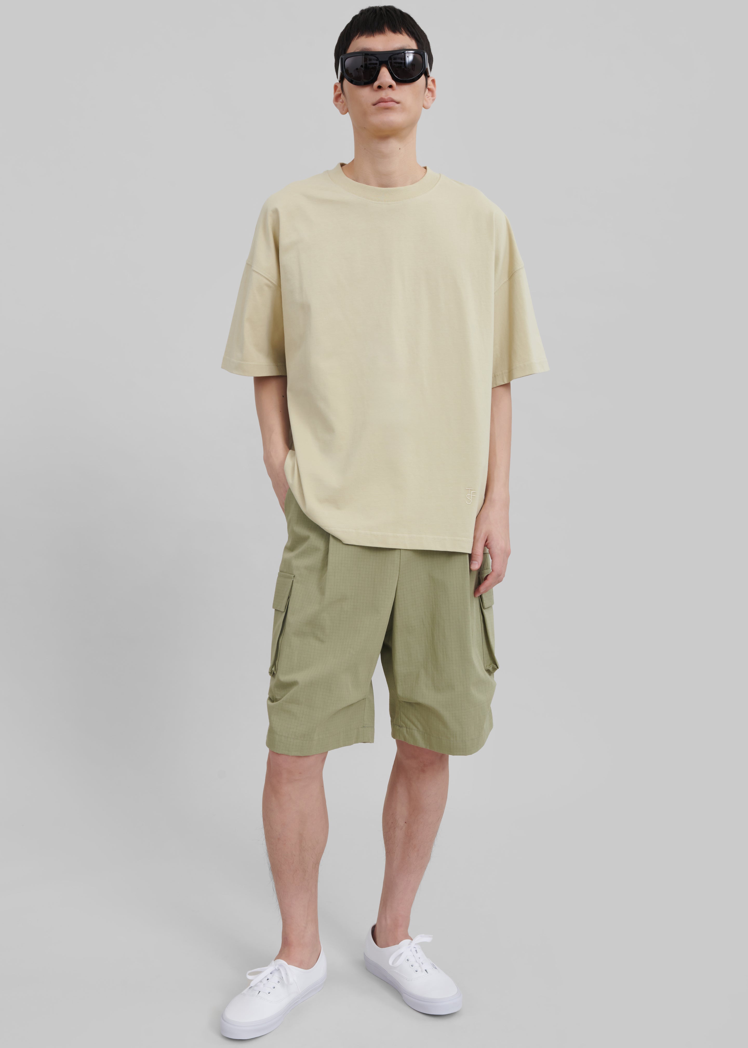 Edward Cargo Shorts - Olive - 1