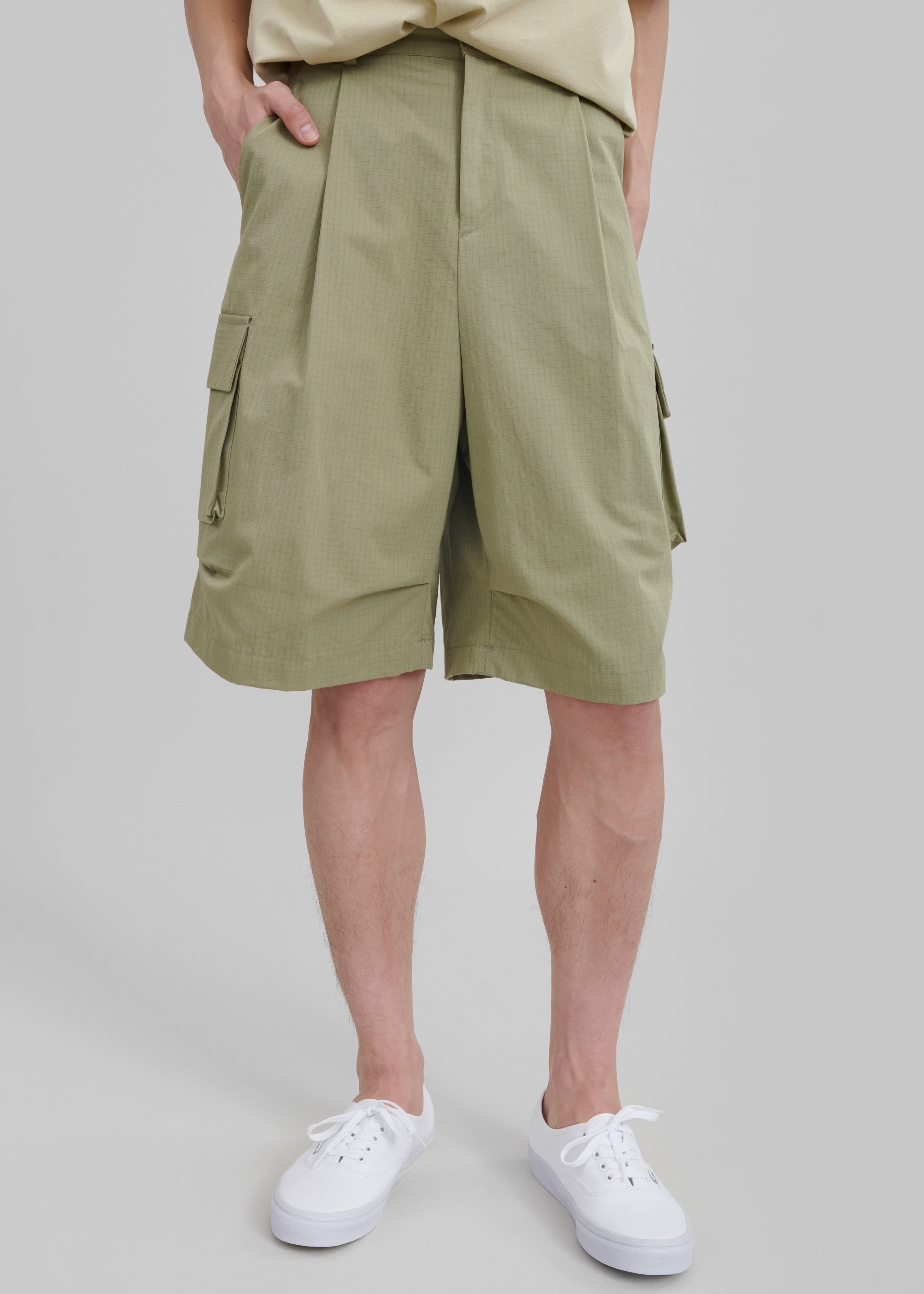 Edward Cargo Shorts - Olive - 3