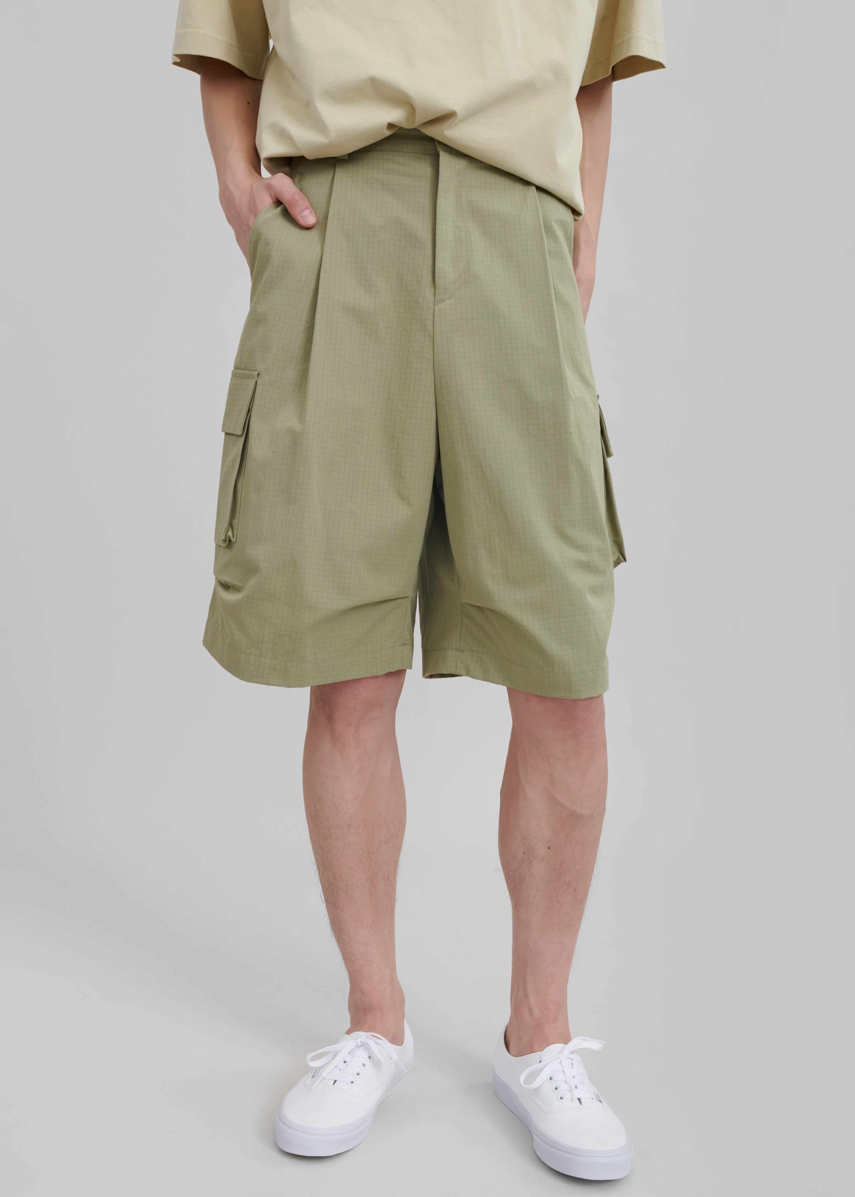 Edward Cargo Shorts - Olive - 3