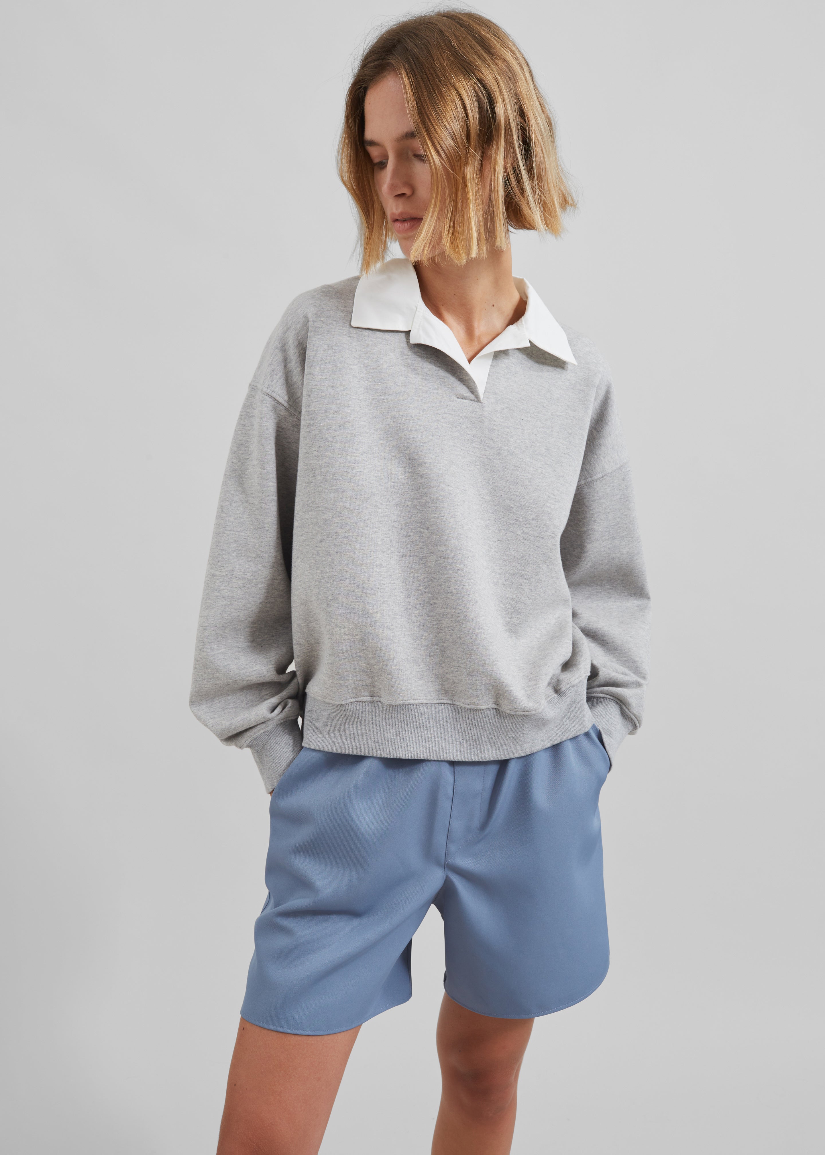 Edwin Boxy Sweatshirt - Grey - 1