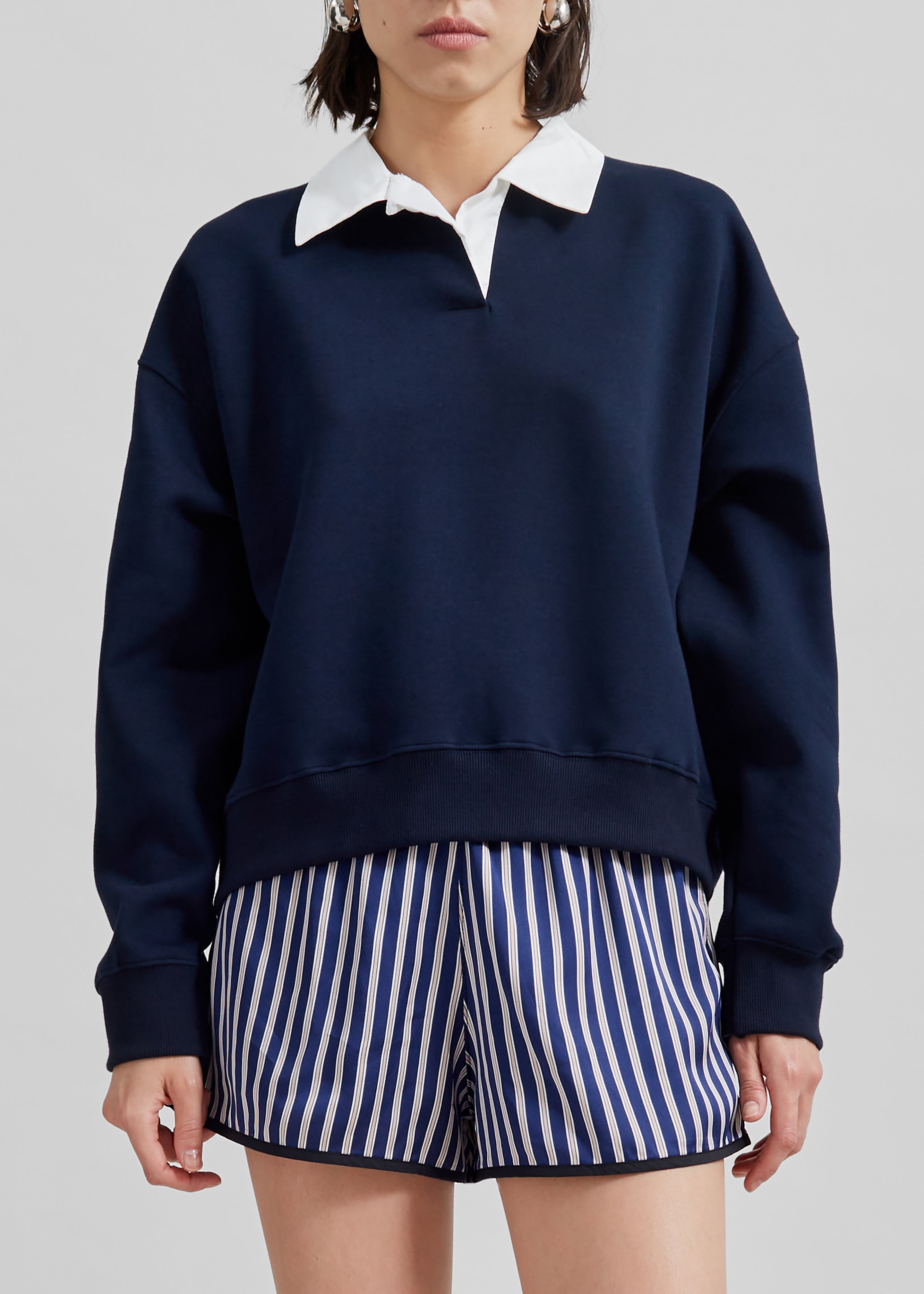 Edwin Boxy Sweatshirt - Navy - 7