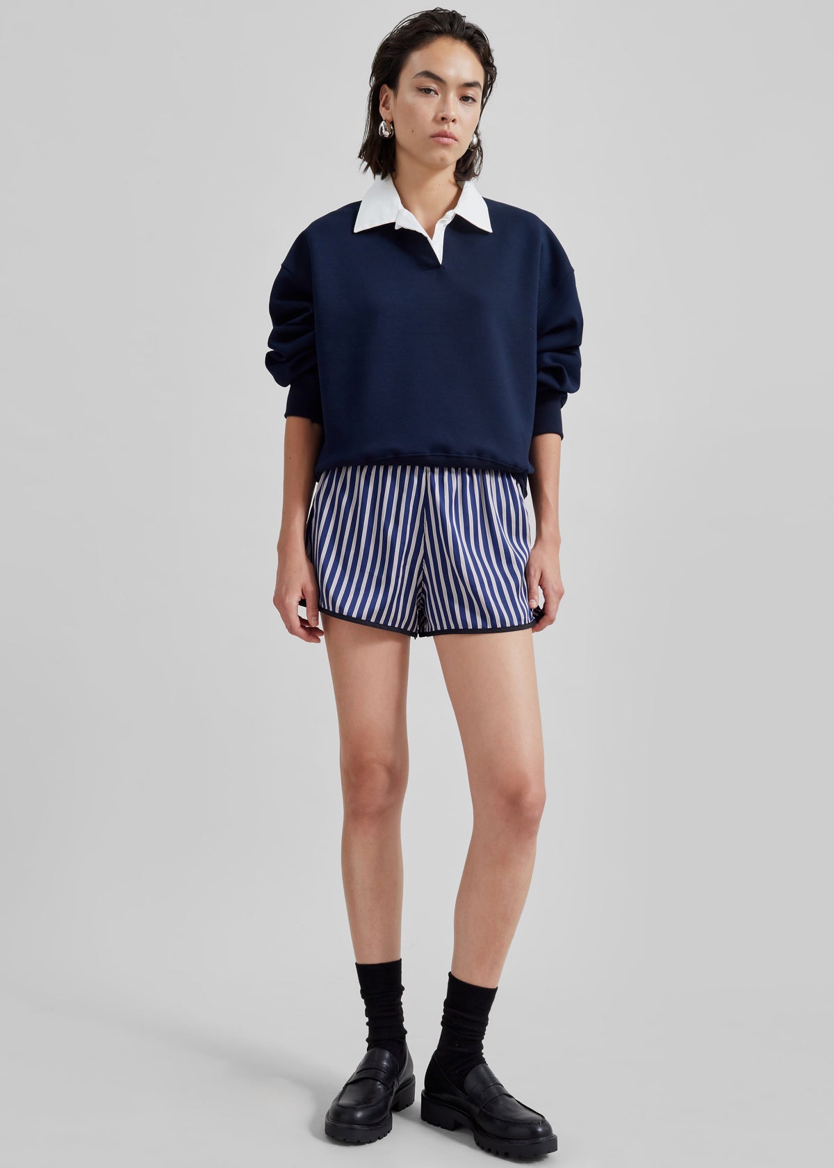 Edwin Boxy Sweatshirt - Navy - 3