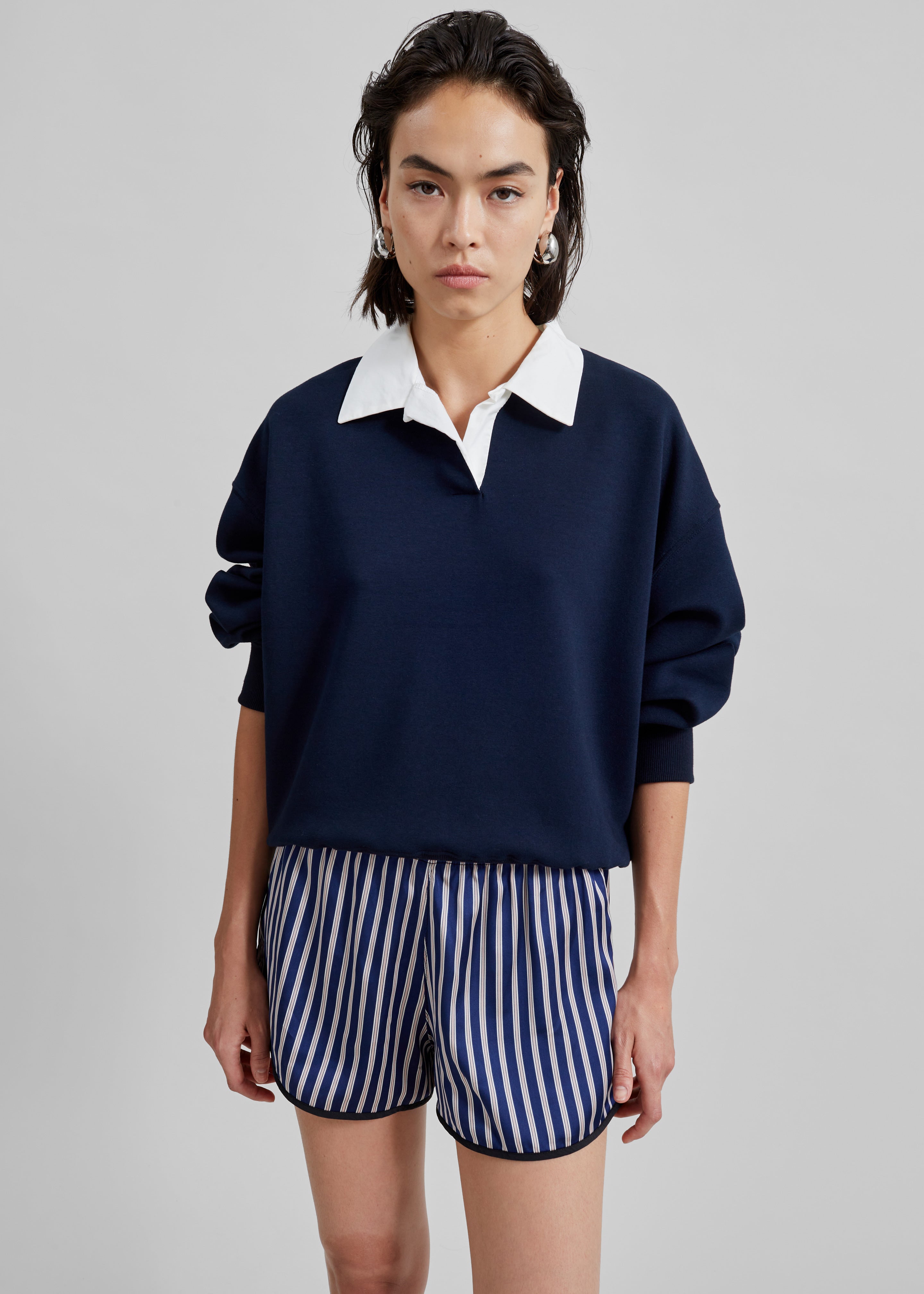 Edwin Boxy Sweatshirt - Navy - 1