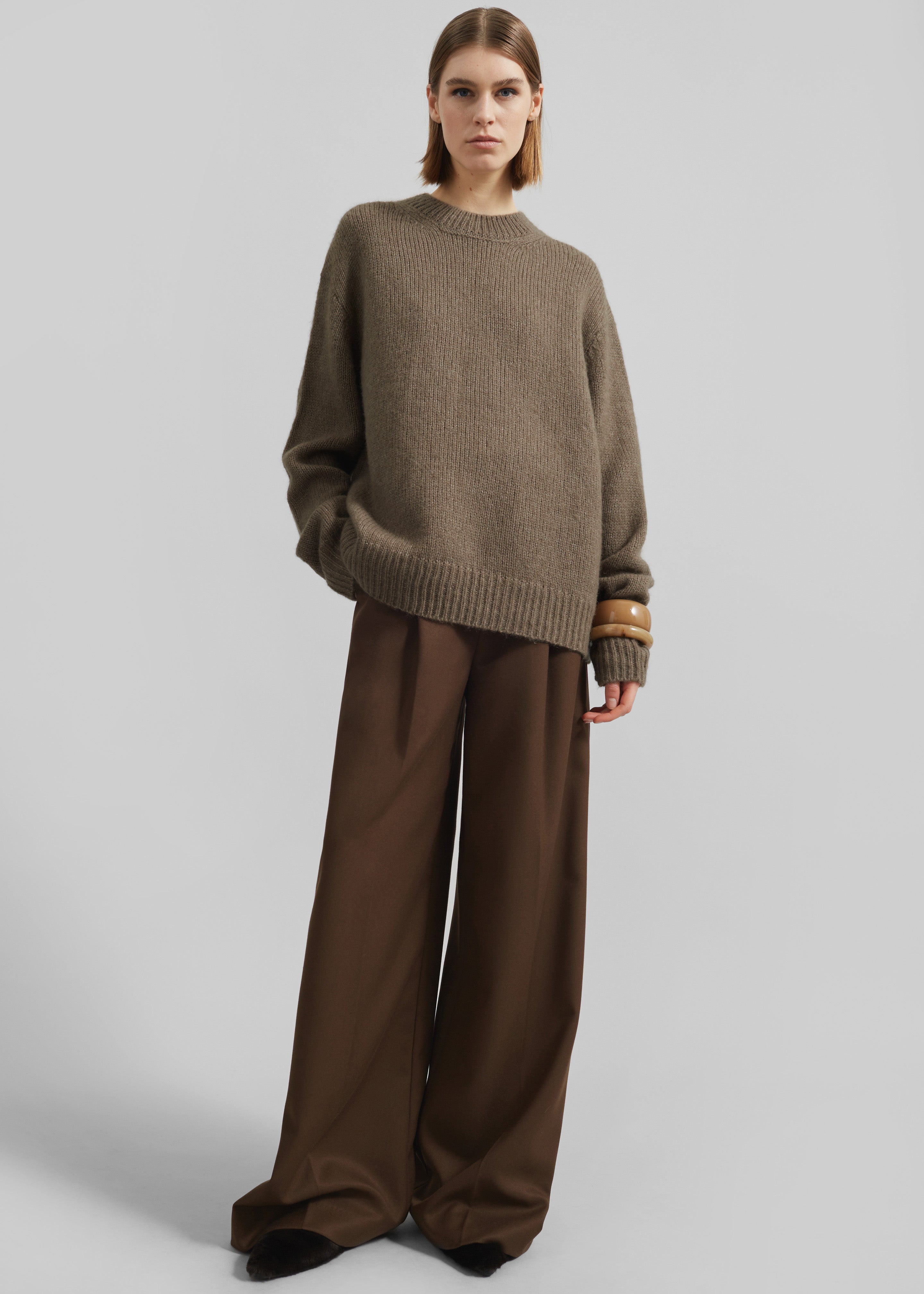 Eidra Crewneck Sweater - Taupe - 4