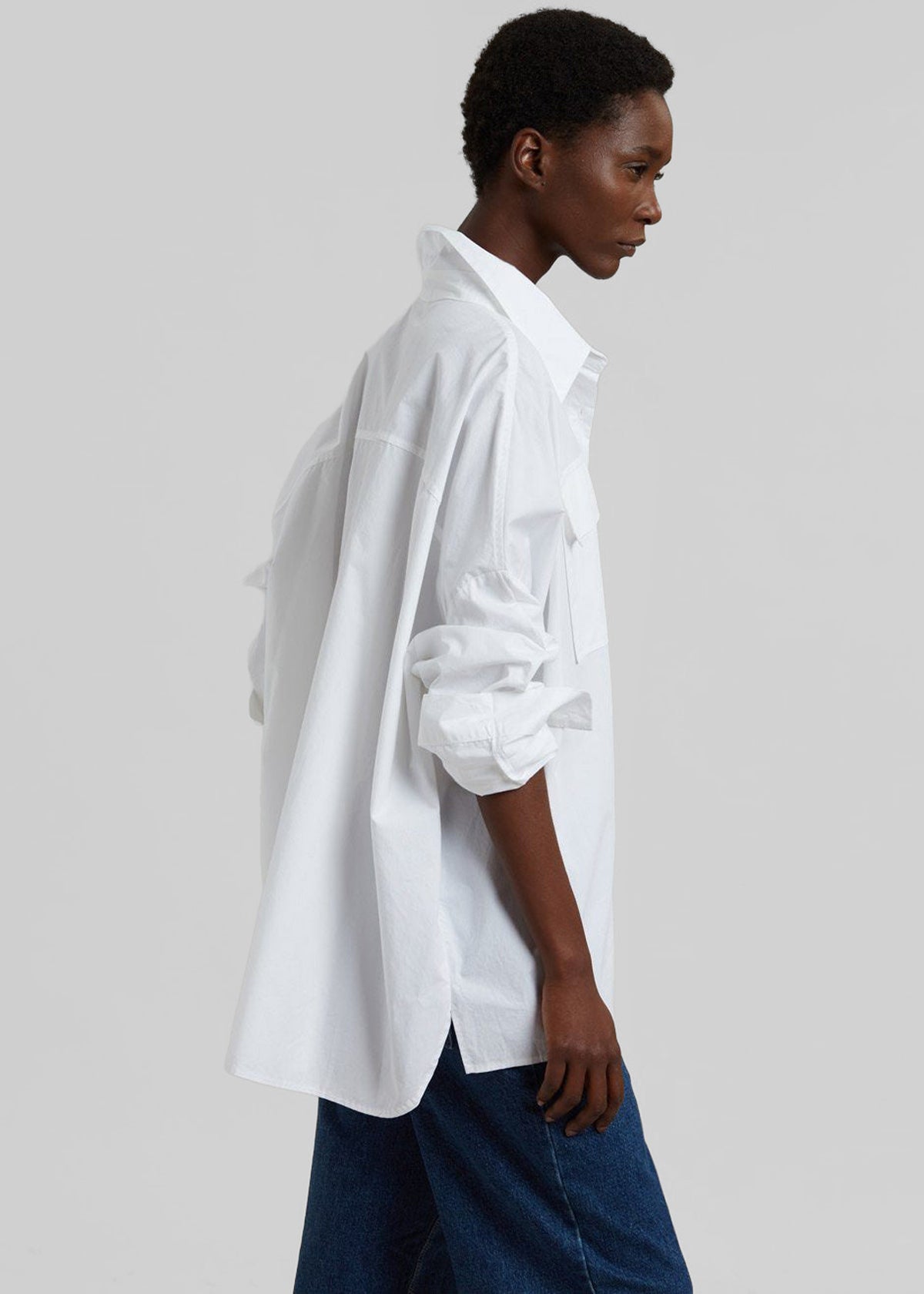 Elara Oversized Shirt - Optic White - 6