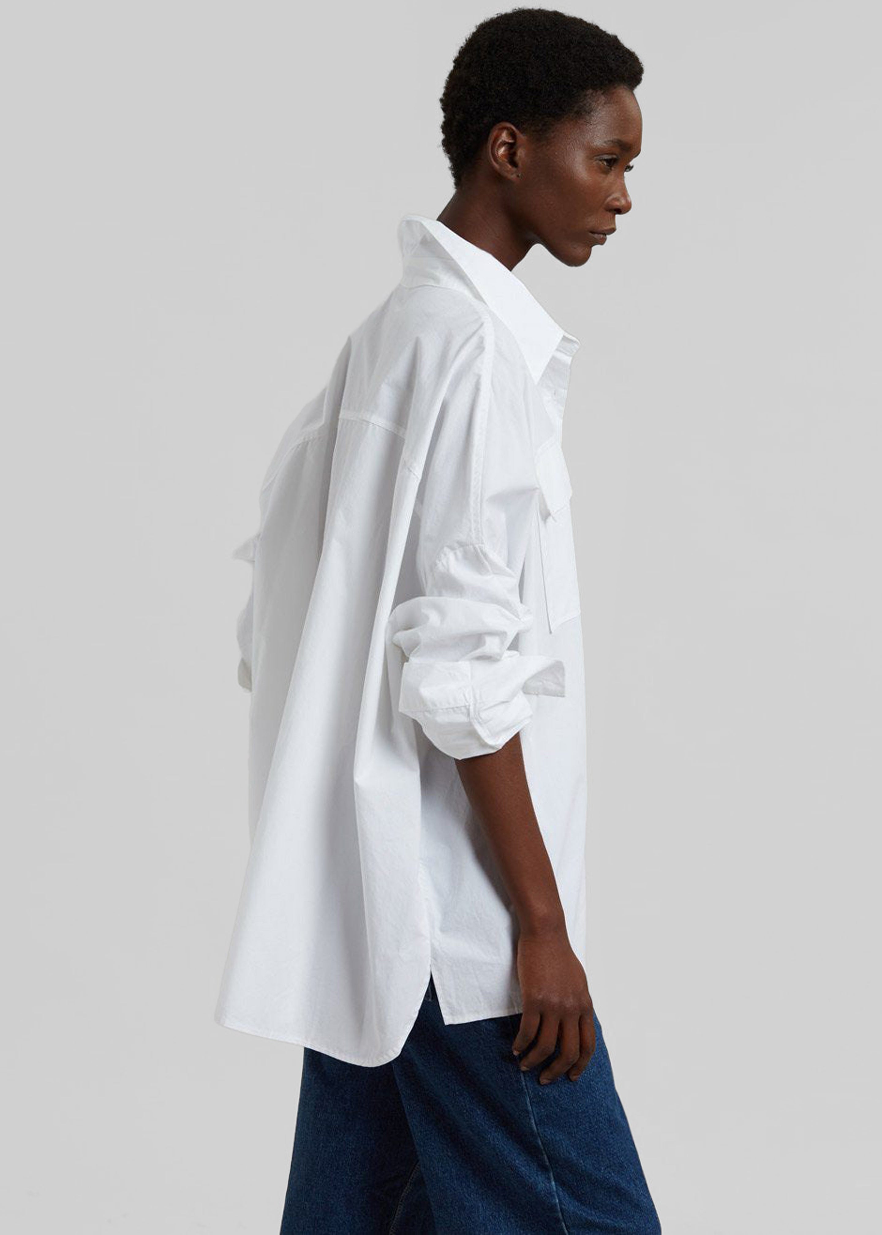 Elara Oversized Shirt - Optic White - 6