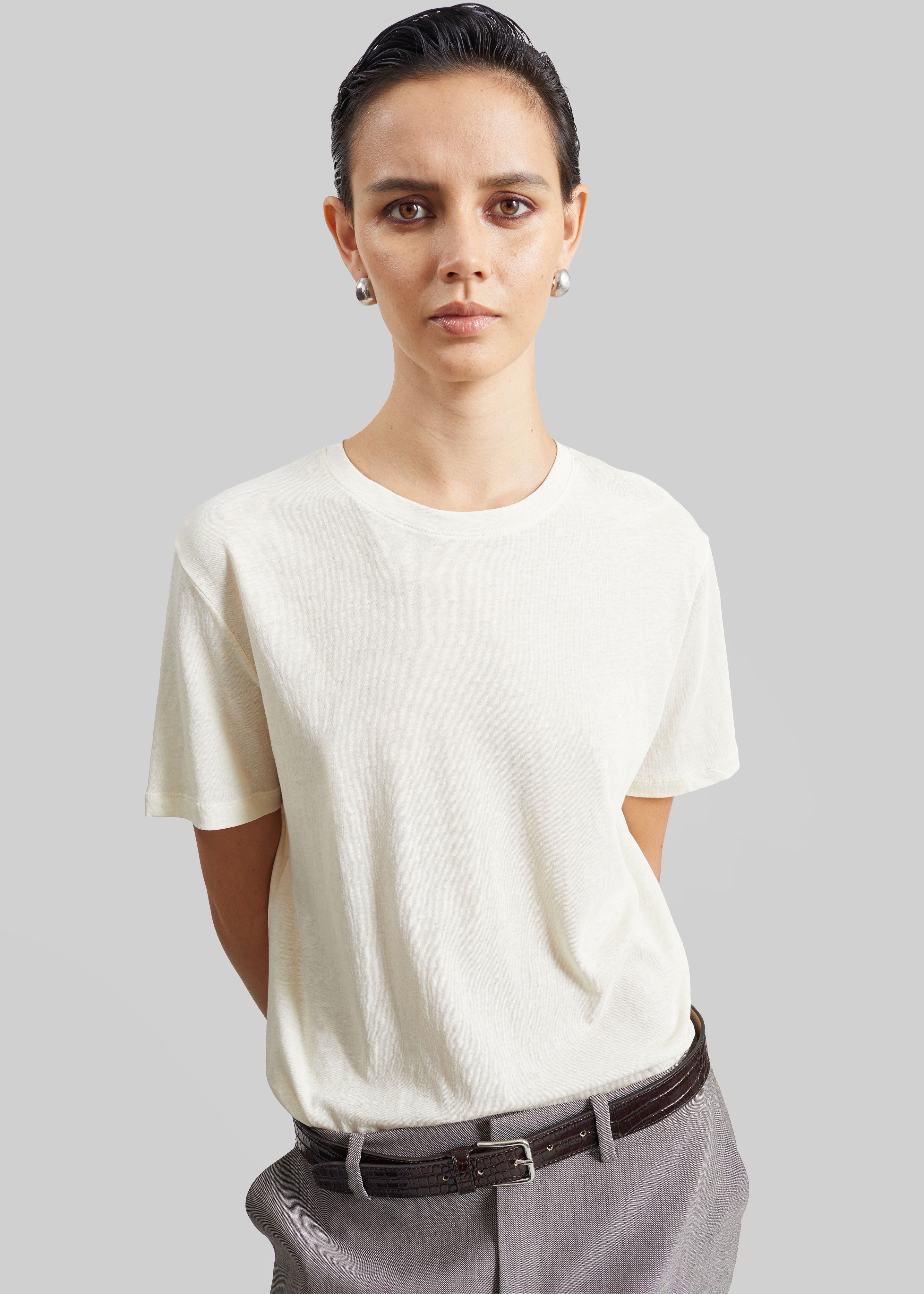 Elba Cotton T-Shirt - Cream