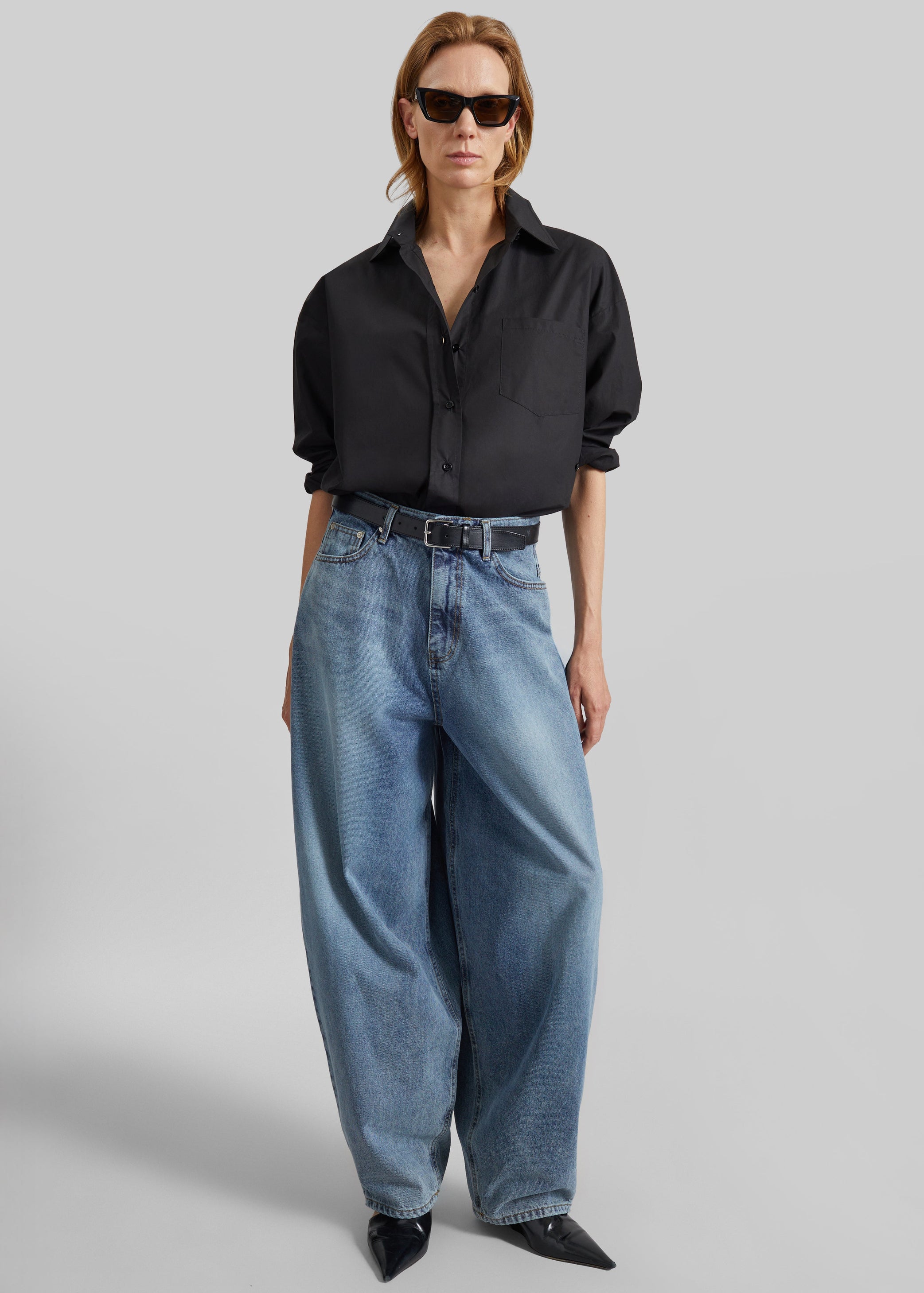 Shop the look image for Elga Barrel Leg Jeans - Medium Wash