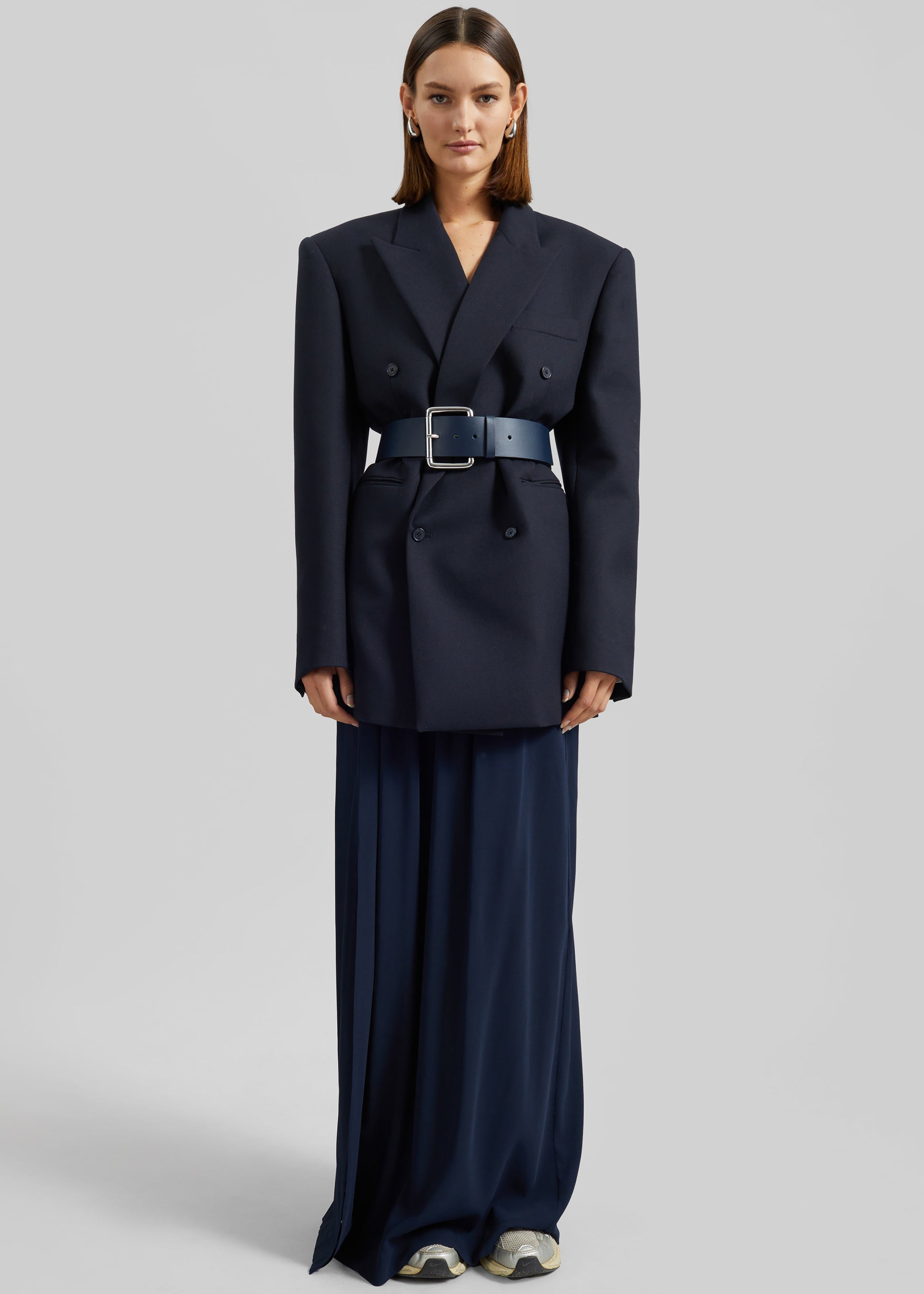 Shop the look image for Elie Silk Fluid Maxi Skirt - Navy