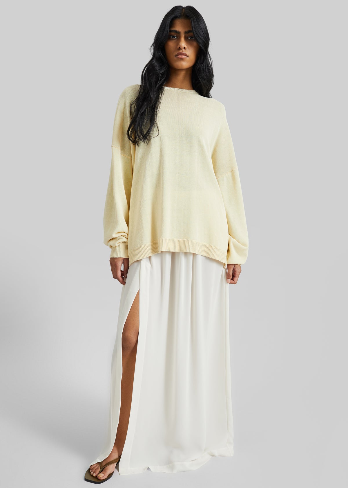 Elie Silk Fluid Maxi Skirt - Ivory - 7