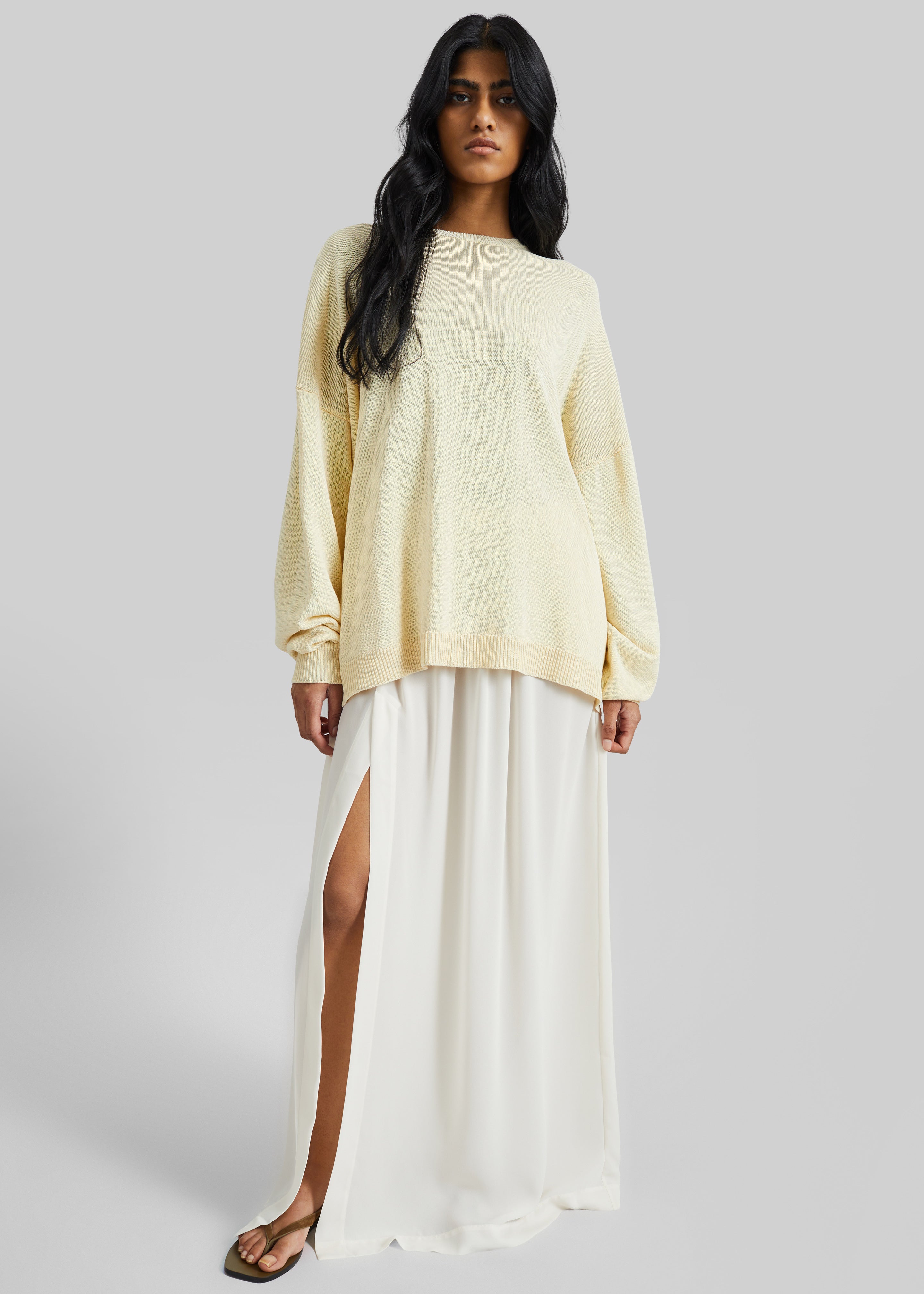 Elie Silk Fluid Maxi Skirt - Ivory - 7