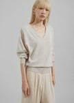 Eliora V Neck Sweater - Beige