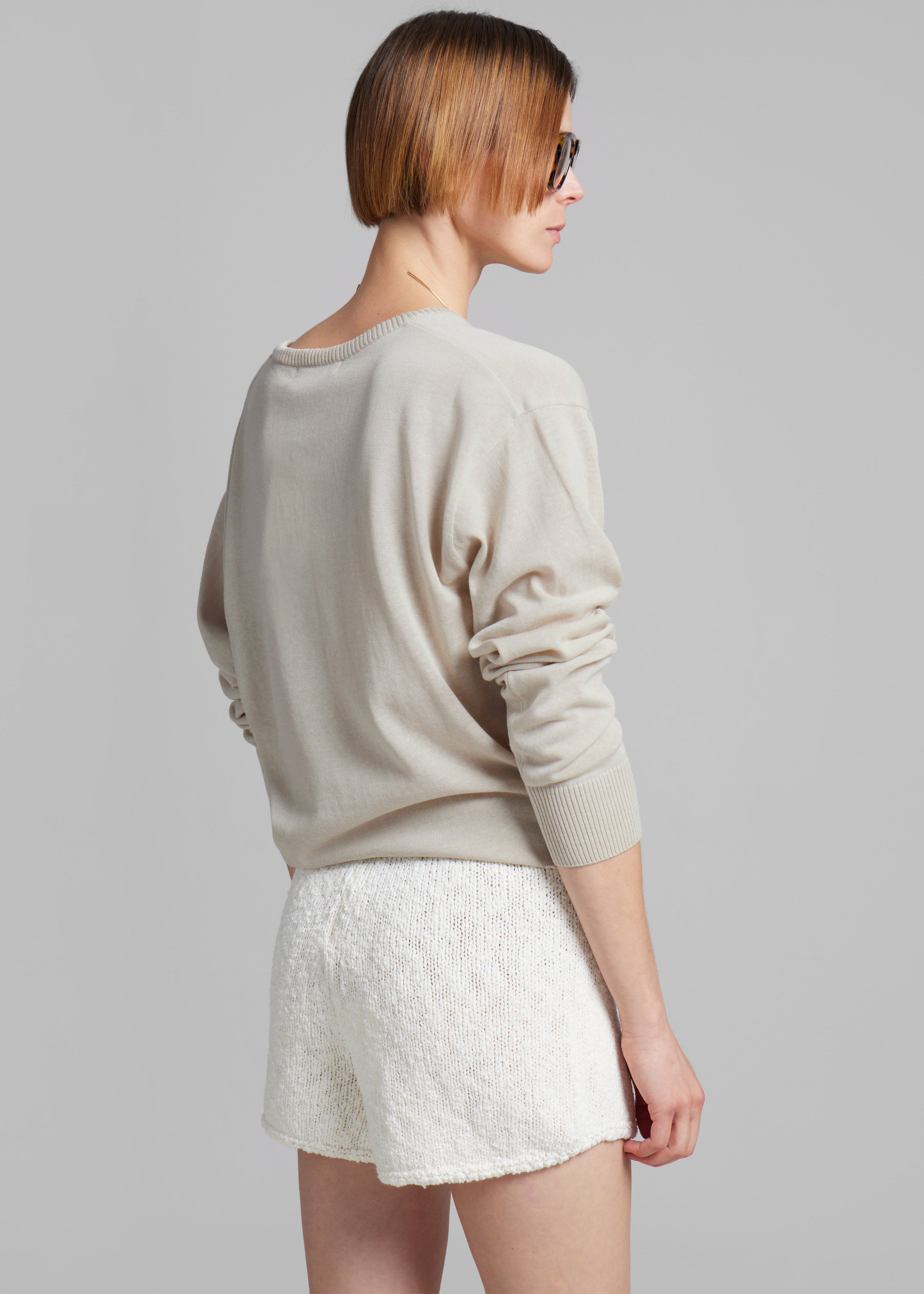 Eliora V Neck Sweater - Beige - 11